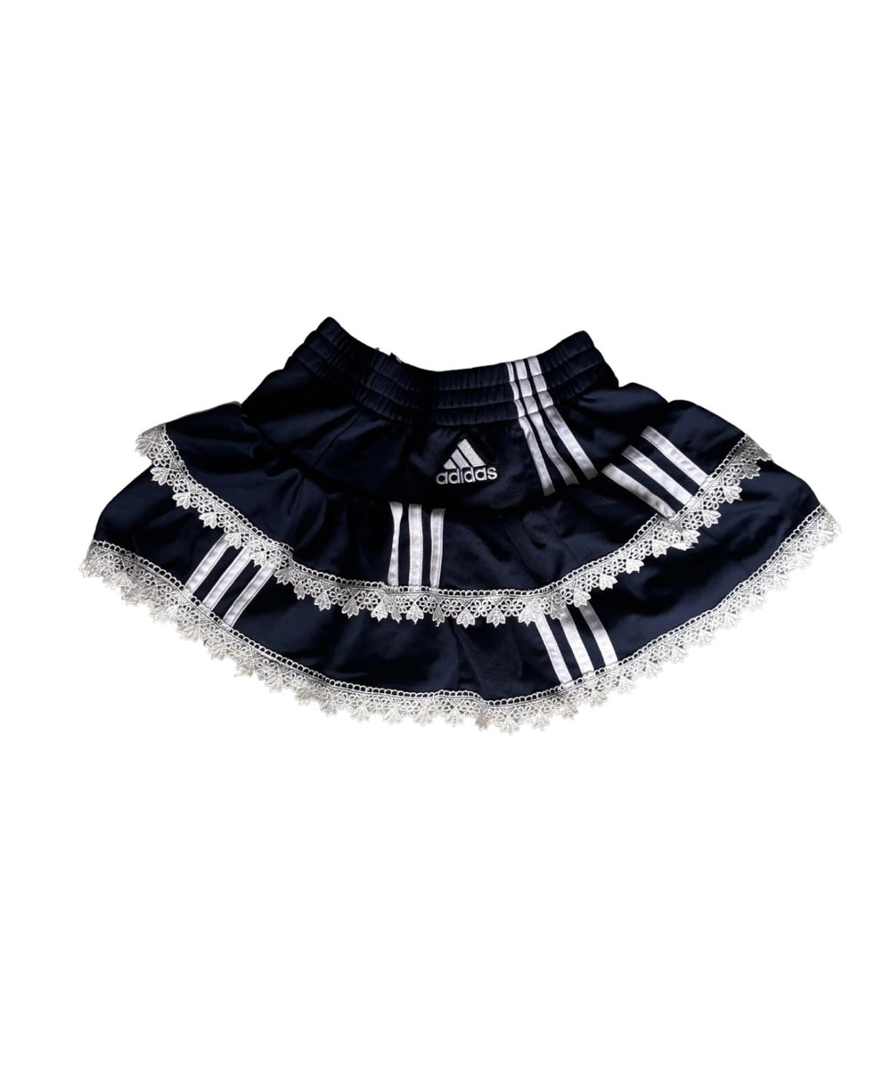 Spódniczka Adidas Recycle vintage sportowa unikatowa w stylu retro granatowa