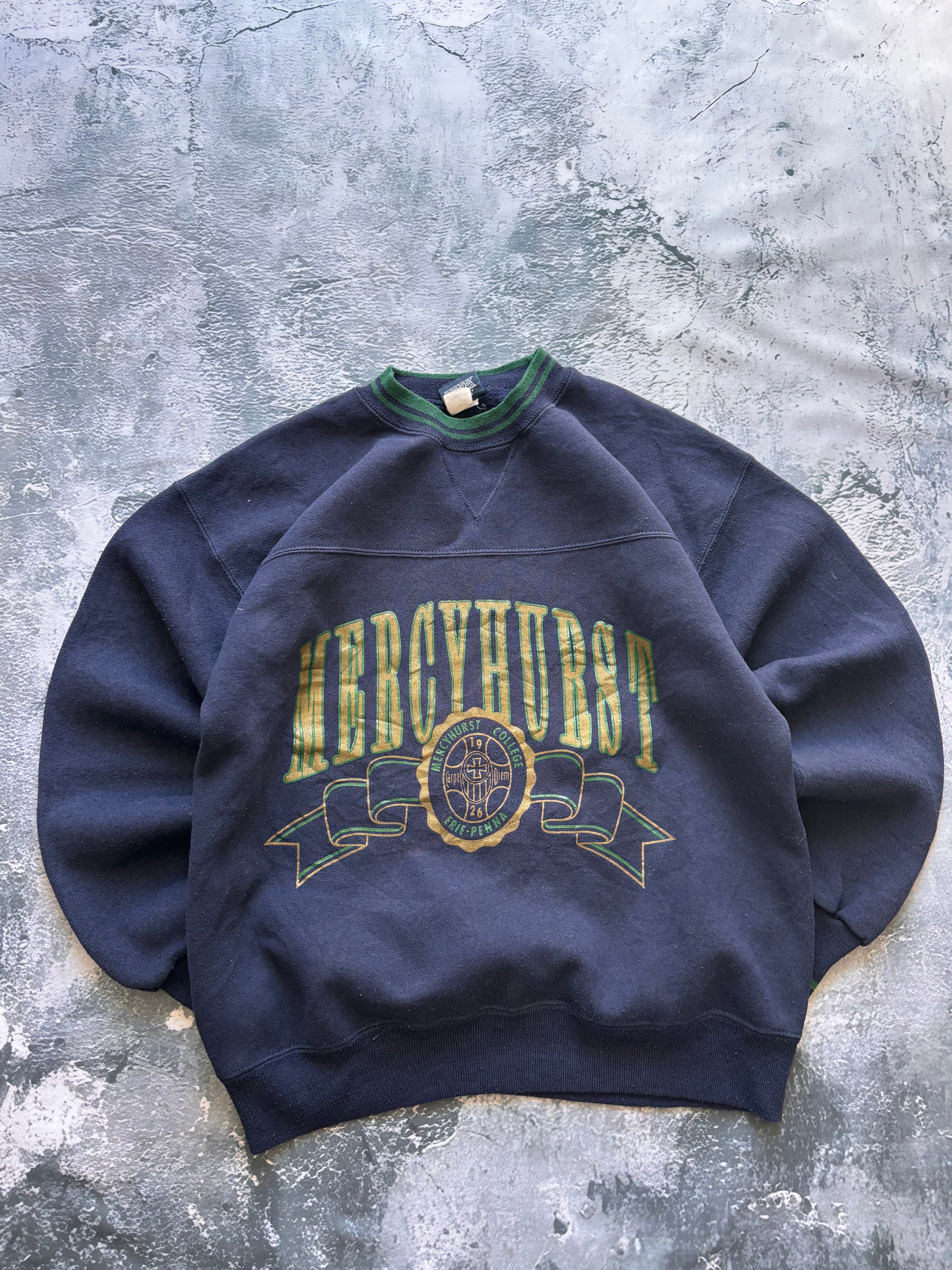 Bluza crewneck JanSport vintage granatowa MERCYHURST