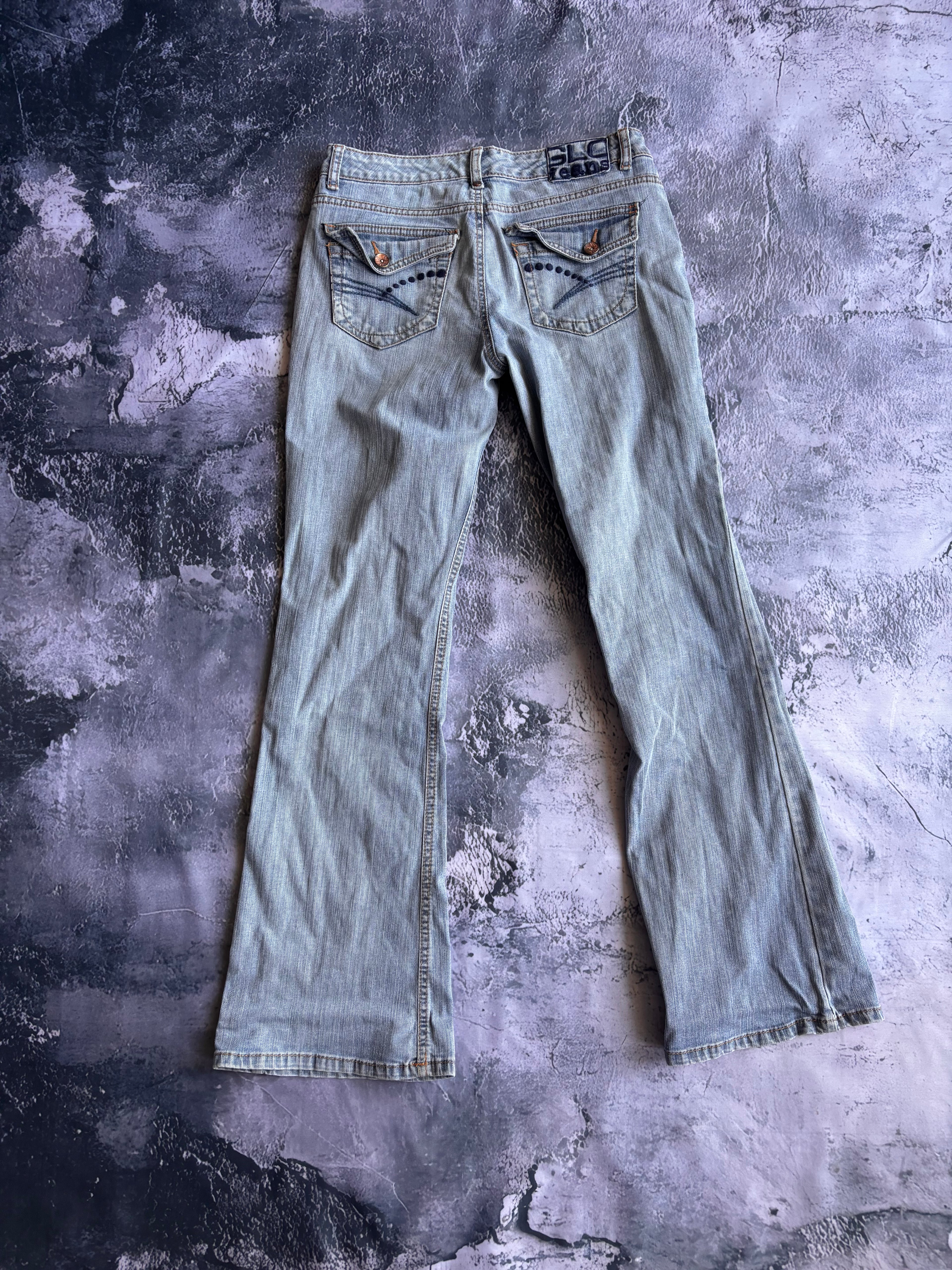 Jeans spodnie y2k bootcut  retro american streetwear
