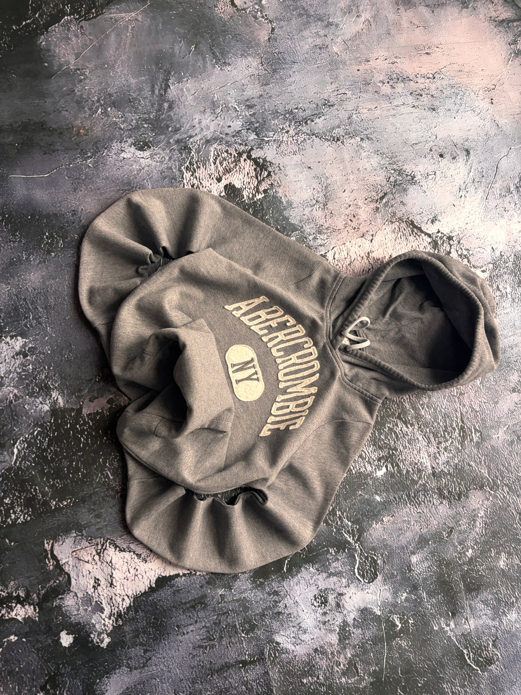 Bluza hoodie abr vintage prosty leko przylegający krój Basic szara