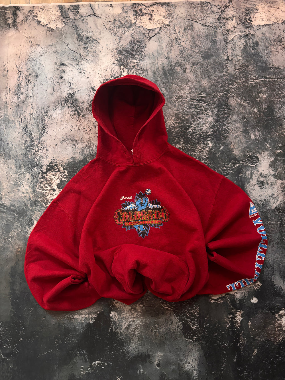 bluza hoodie ASCICS vintage oversize