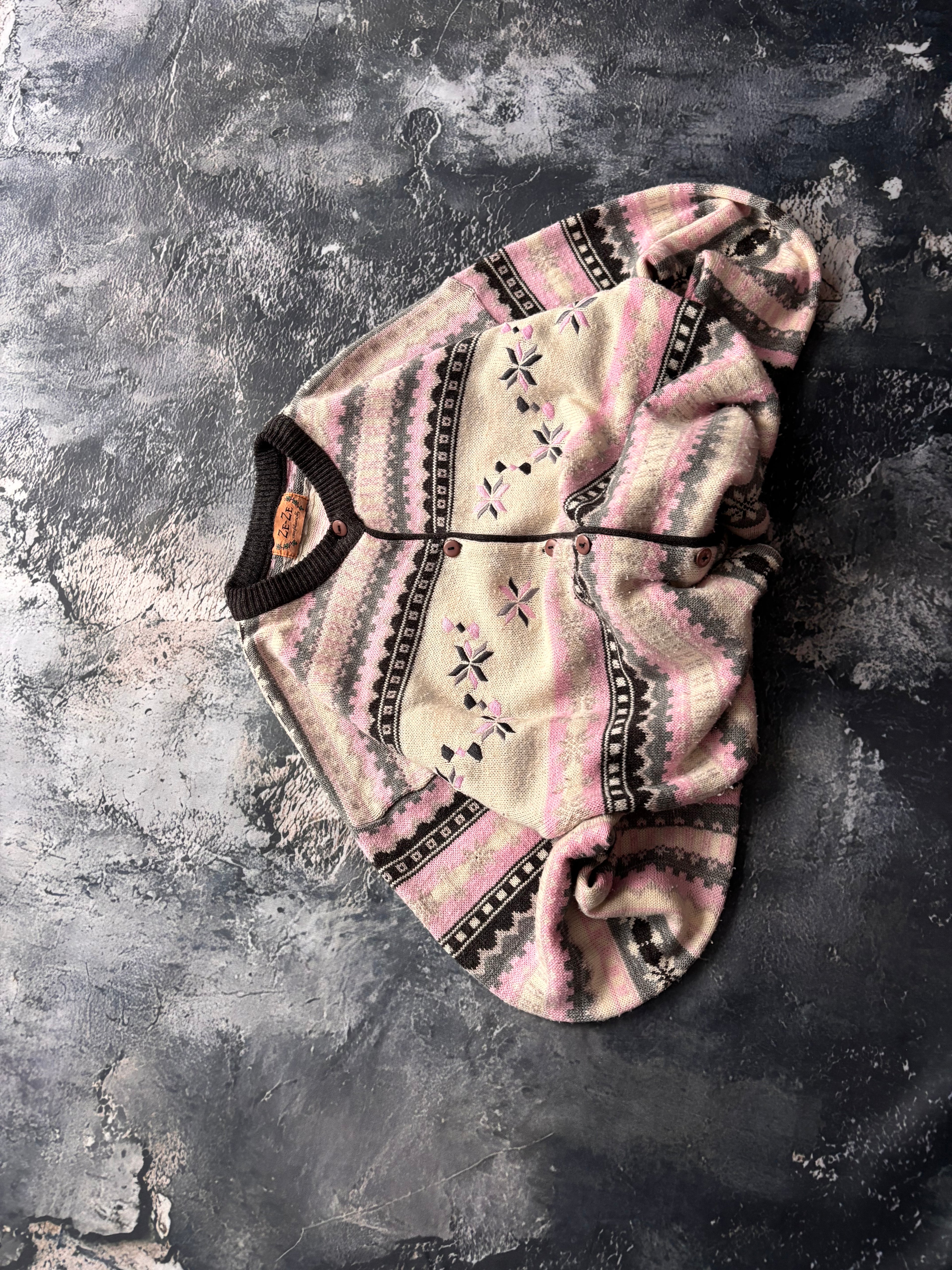 Kardigan oversize we wzory