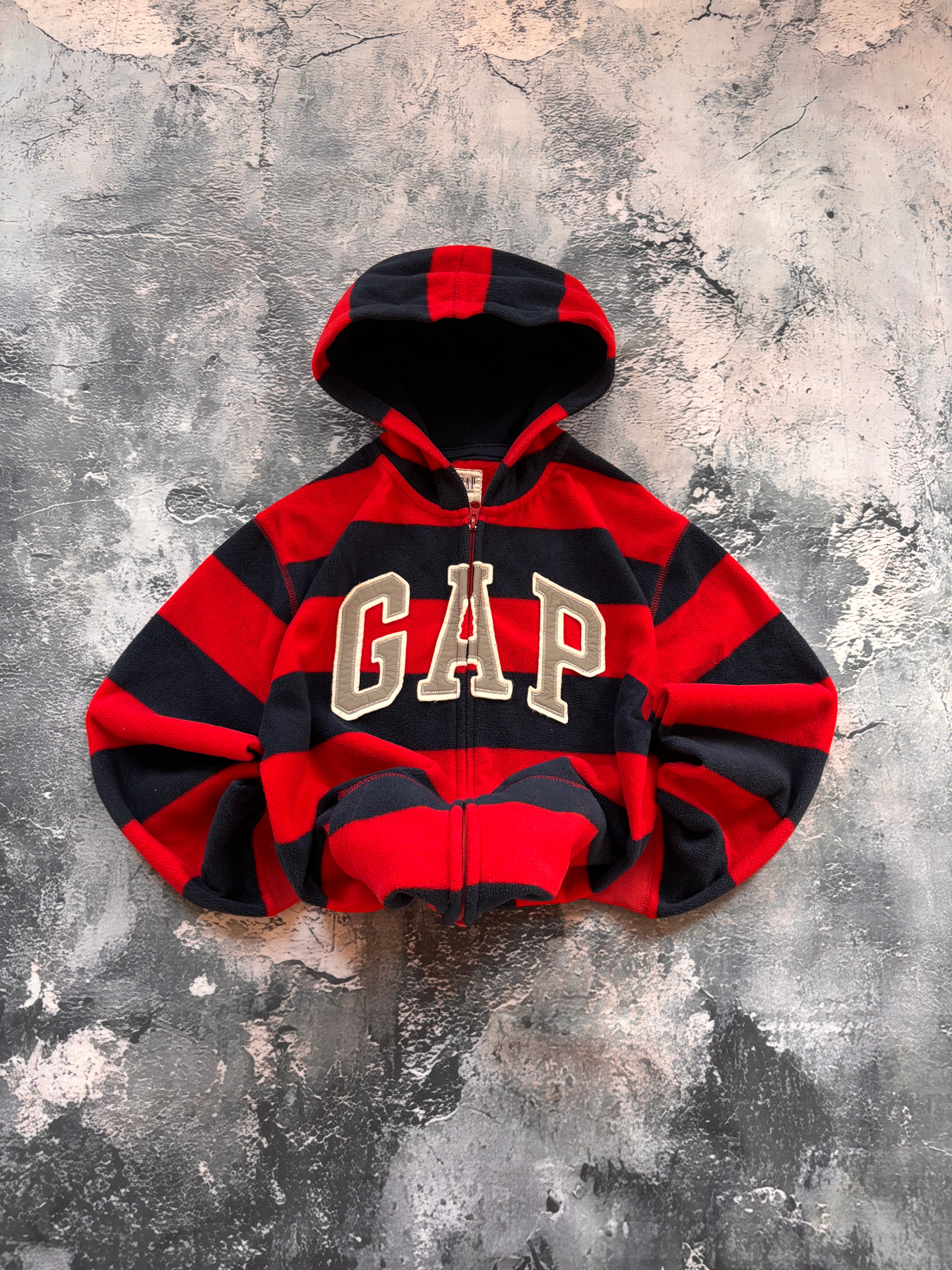 Bluza gap polar prosty krój czerwono granatowa