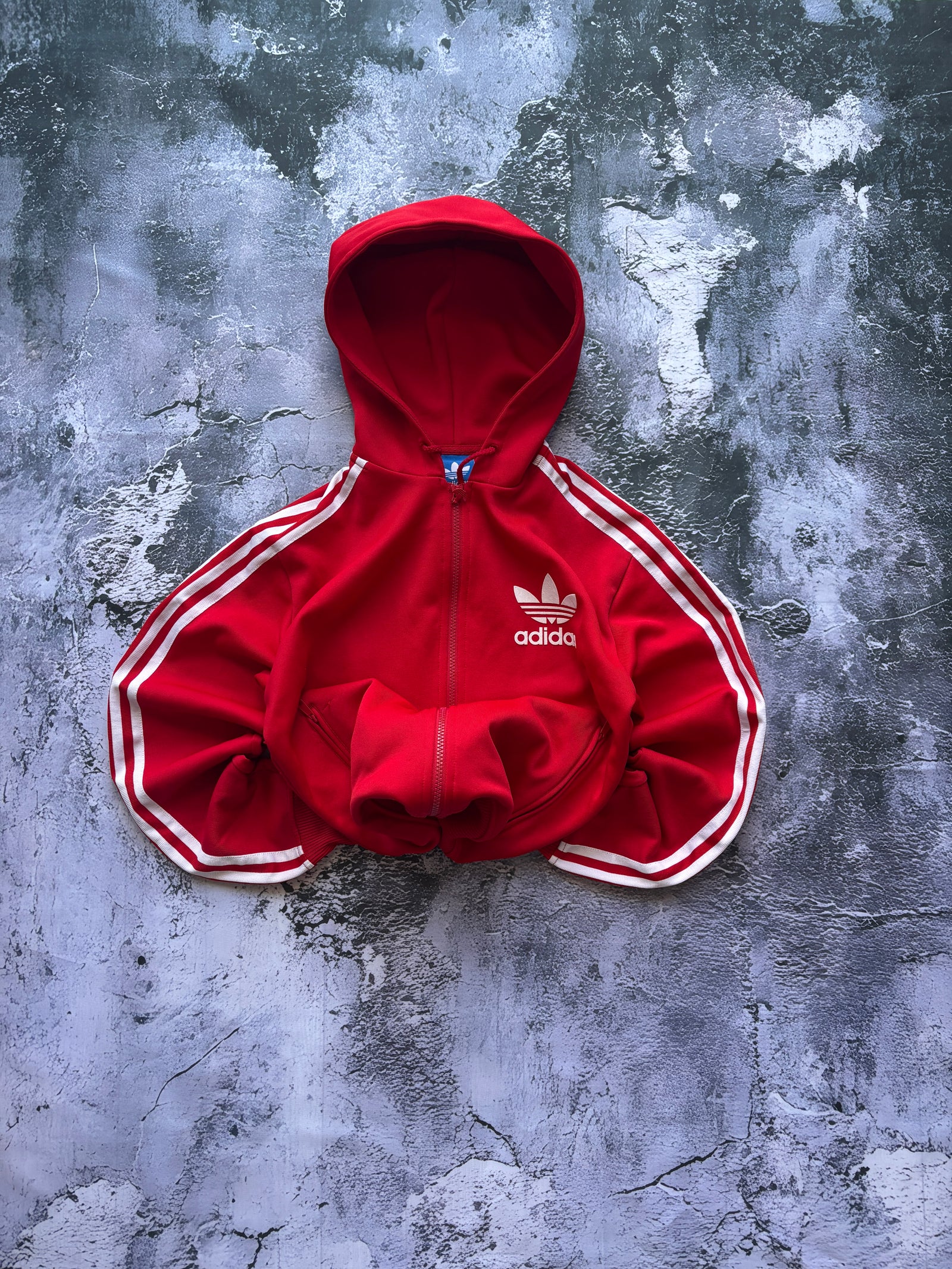 BLUZA HOODIE ADIDAS KLASYCZNA BASIC W PASKI STRIPES RETRO