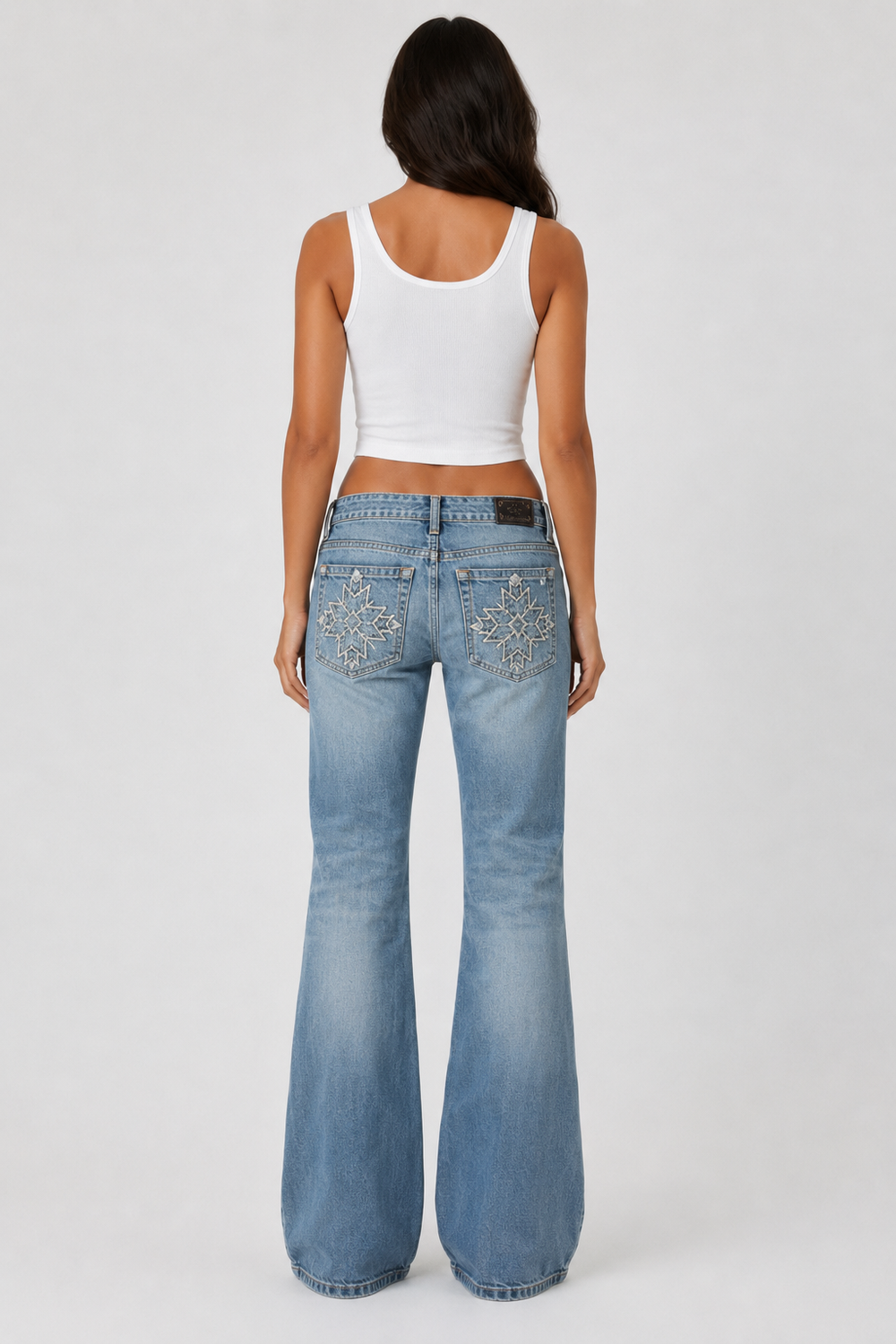 Bootcut jeans spodnie vintage biały jeans