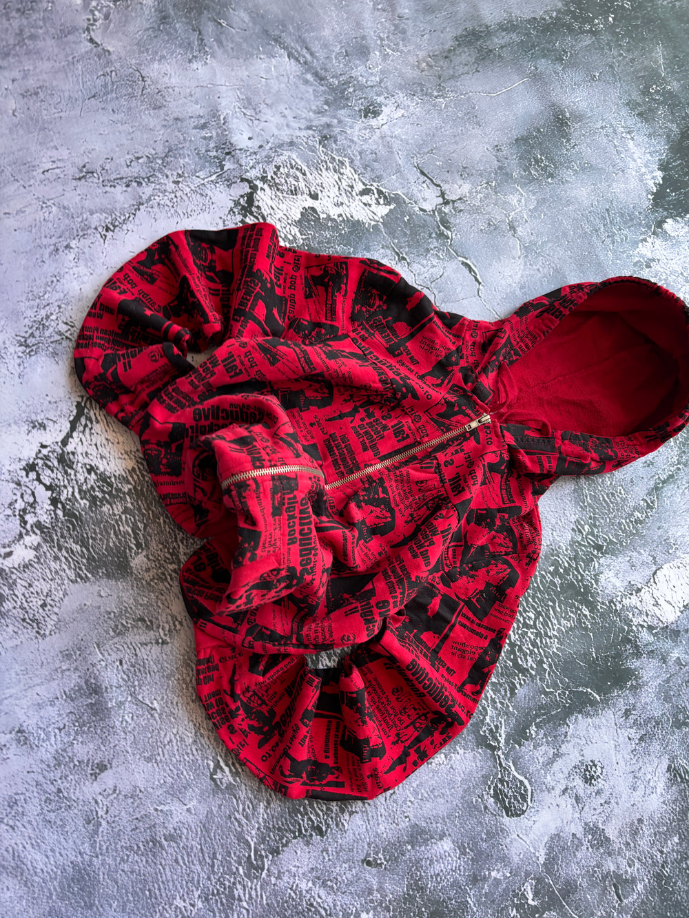 UNIKATOWA BLUZA VINTAGE Y2K 90S  RED PRZYLEGAJĄCY KRÓJ