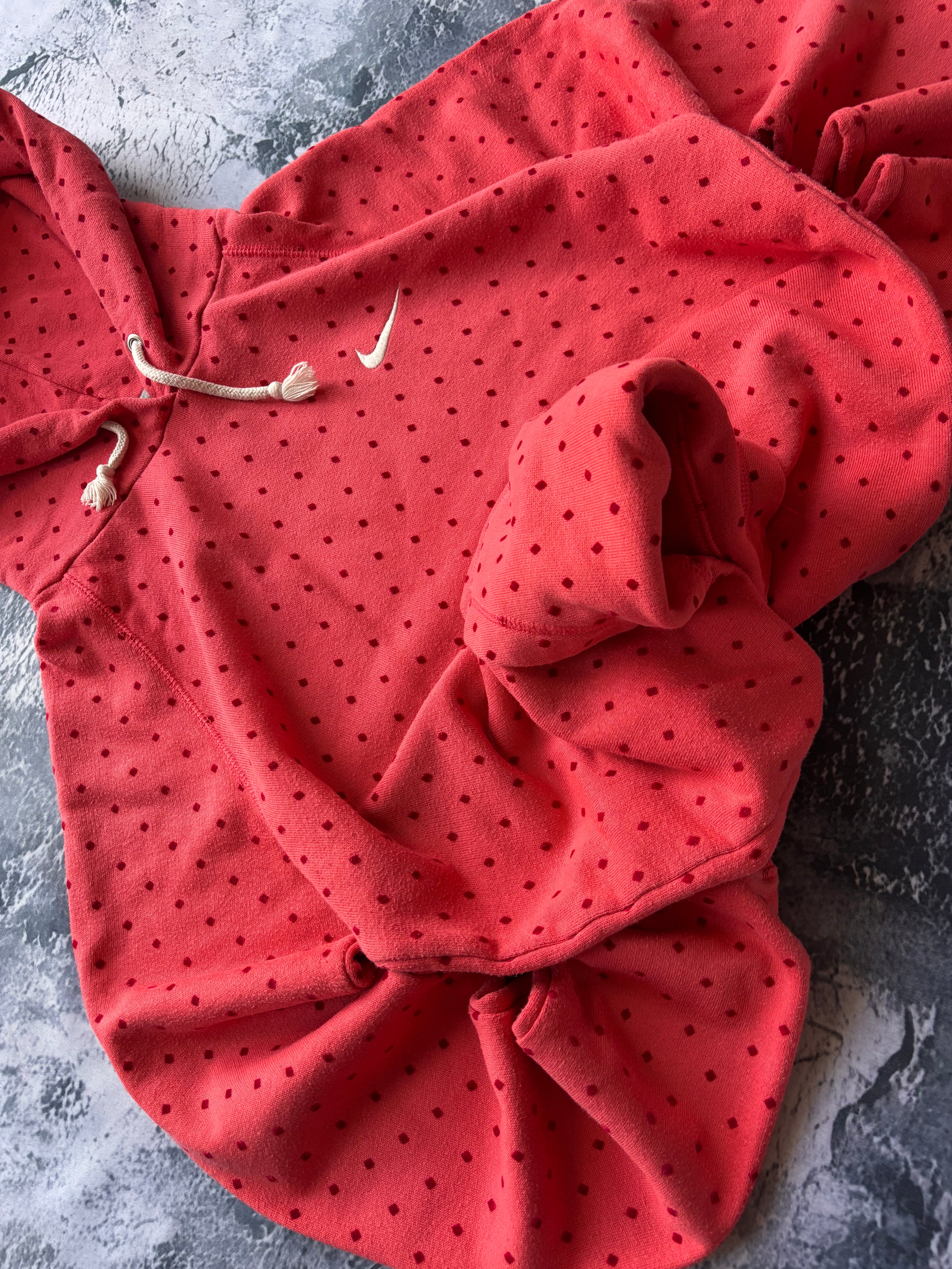 Bluza hoodie nike w kropki  red  viral trójkąty