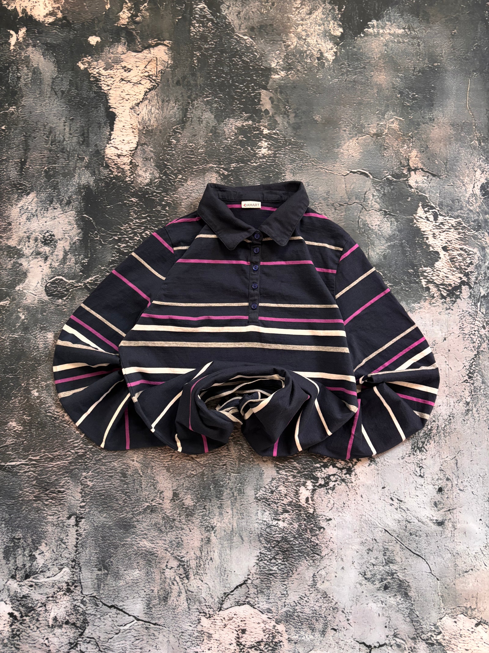 Koszulka longsleeve polo oversize vintage oldschool retro 90s preppy rugby