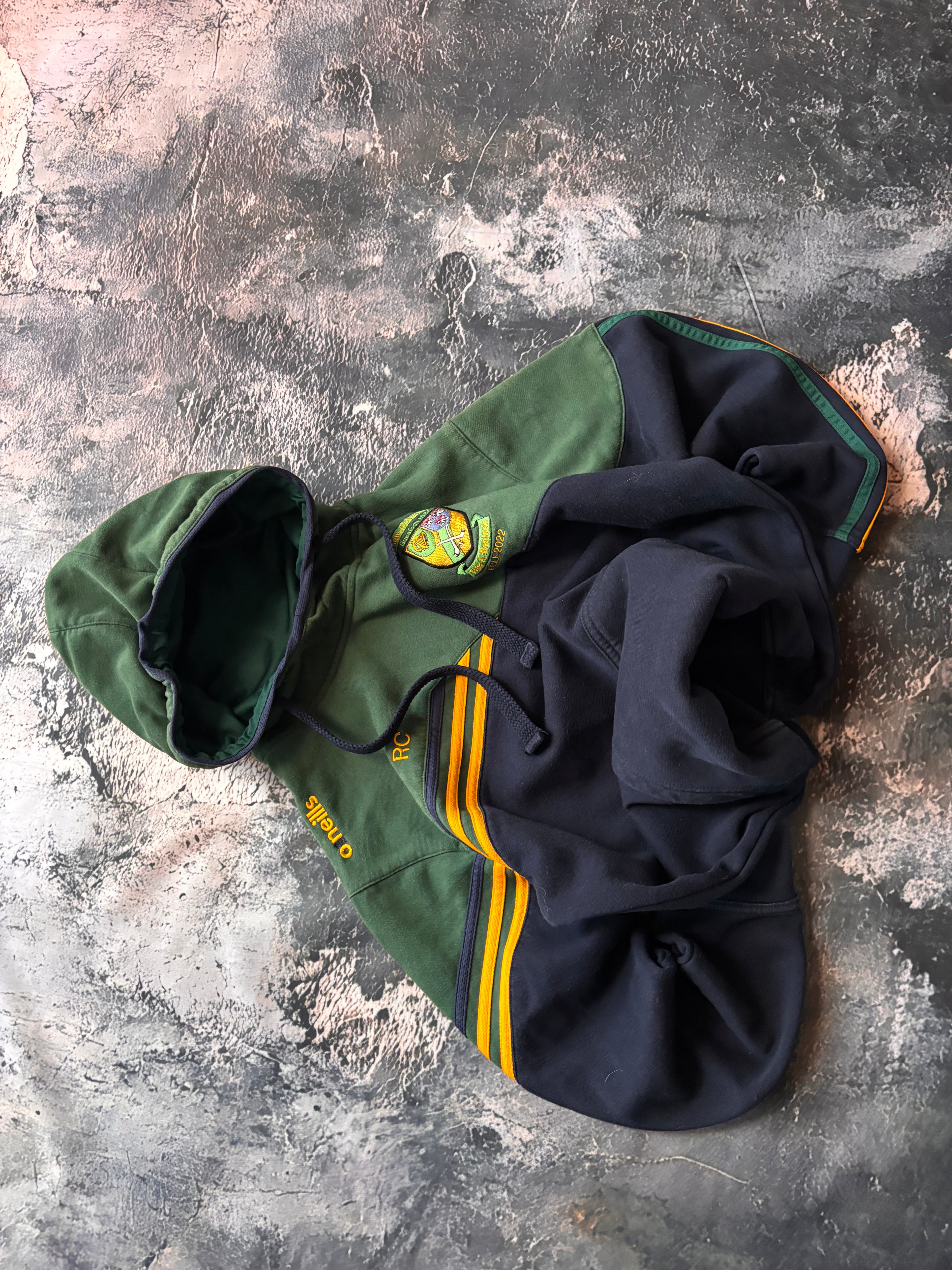 bluza hoodie ciemnozielona piłkarska RC FEILE w stylu retro
