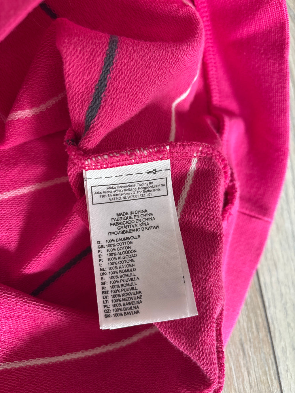 Bluza adidas pink stripes w paski