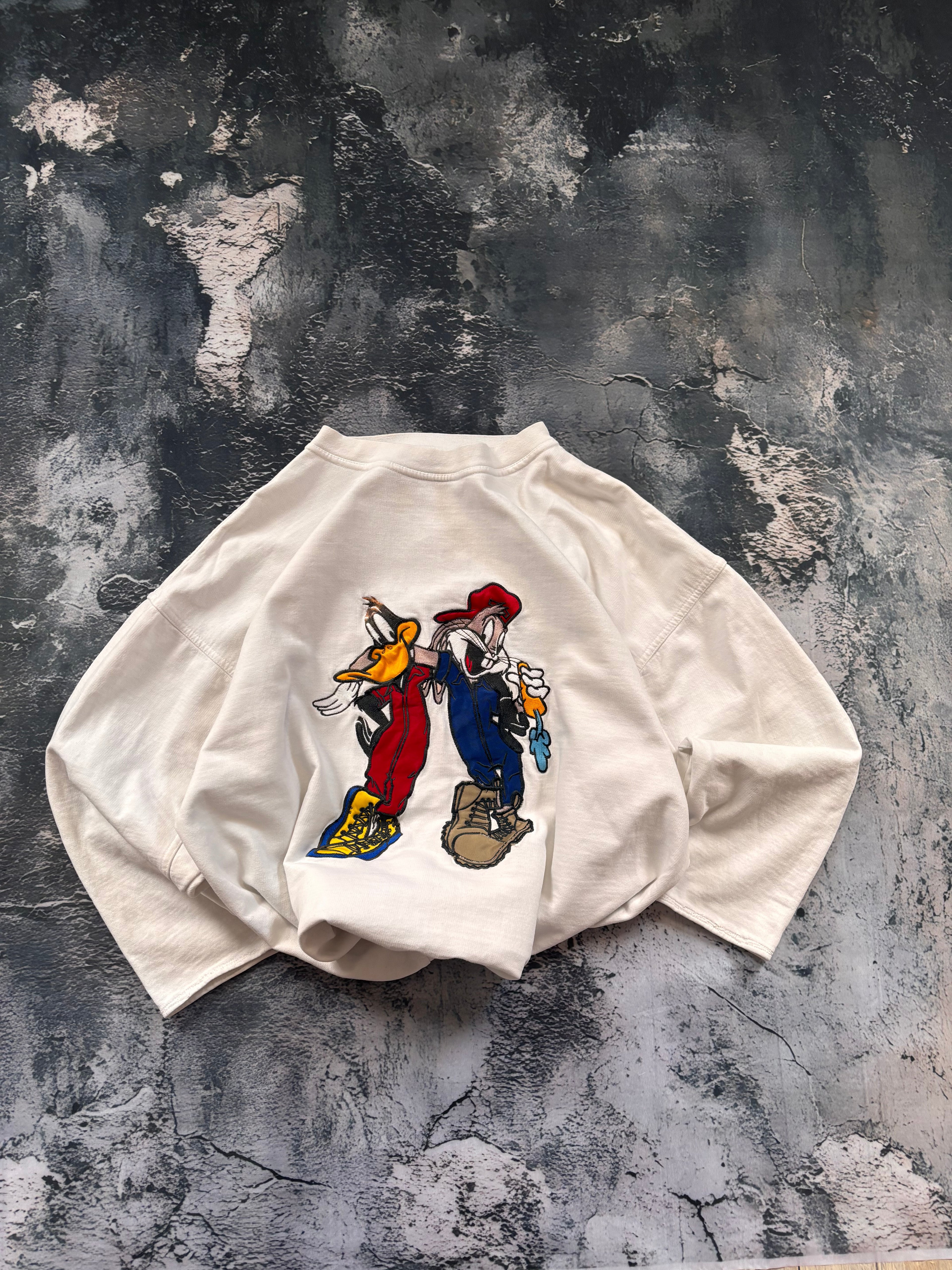 Koszulka longsleeve oversize w stylu vintage oldschool y2k retro 90s streetwear cartoon disney