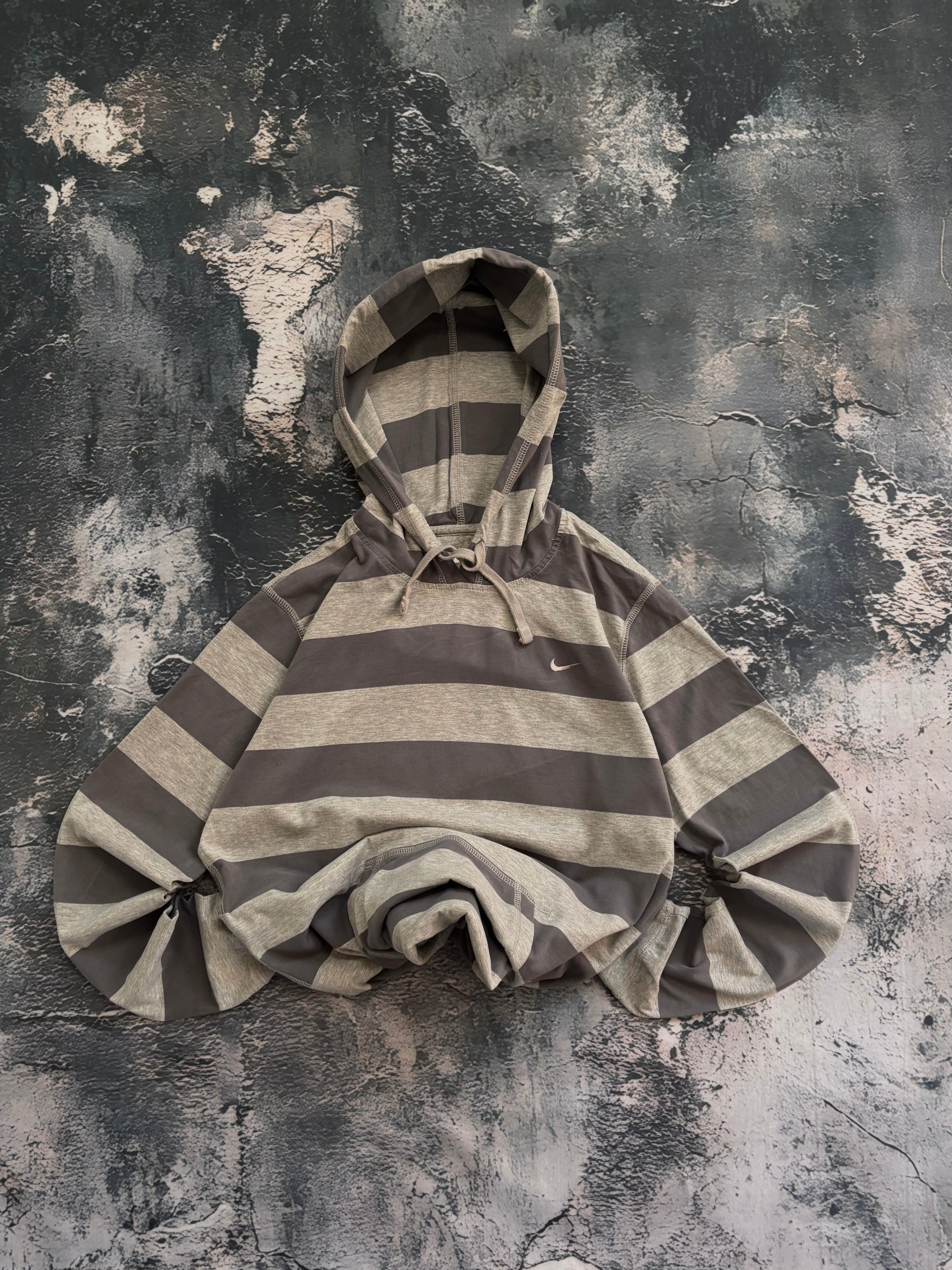 Bluza hoodie oversize Nike w paski striped college basic vintage oldschool retro 90s streetwear