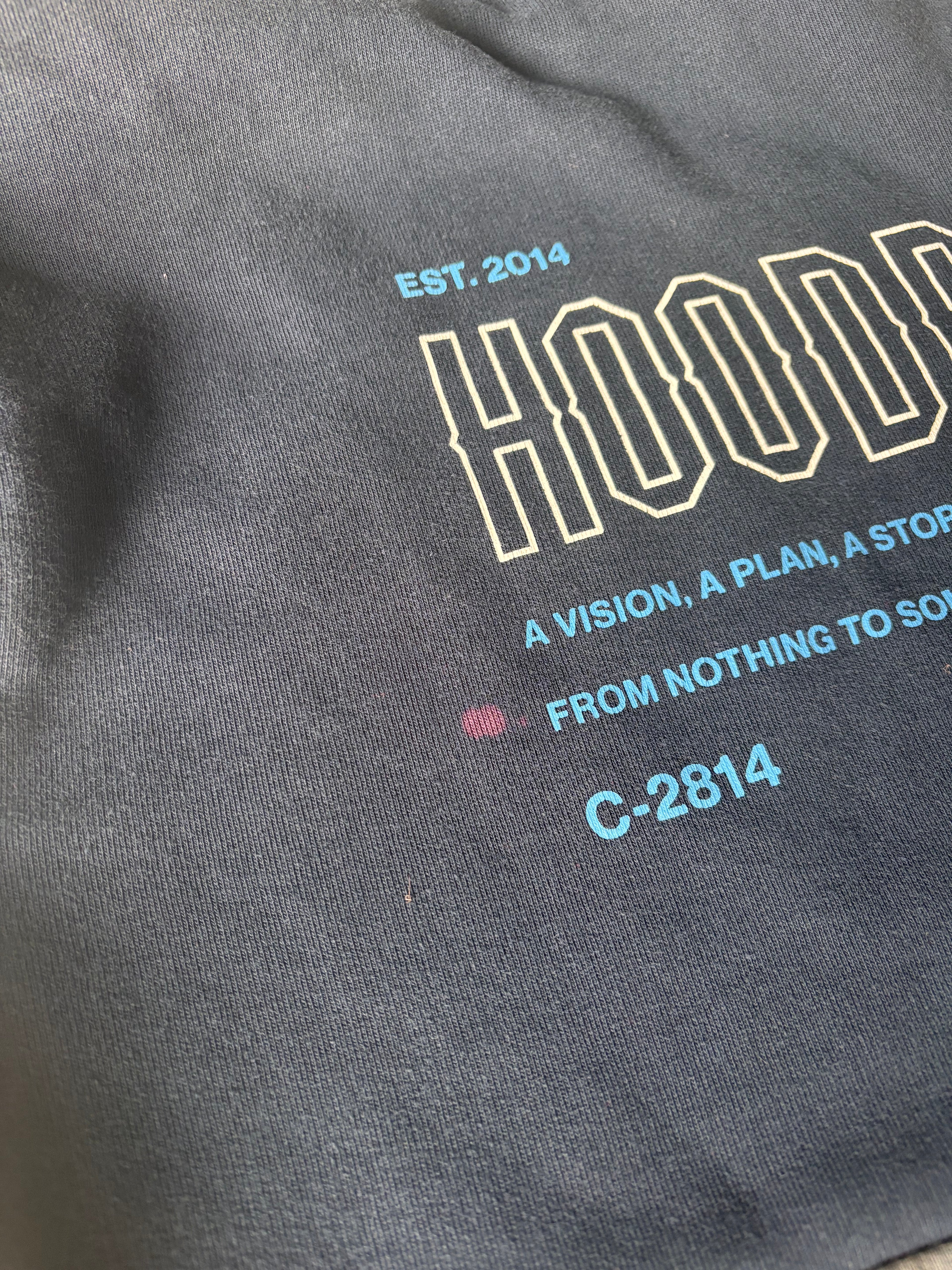 Bluza hoodie HOODRICH z wieloma zipami ciemnoniebiesko szara oversize