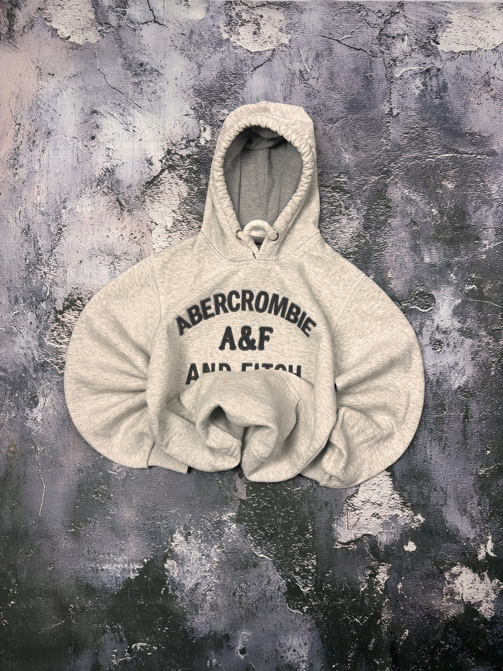 BLUZA HOODIE SZARA VINTAGE BASIC ABERCROMBIE