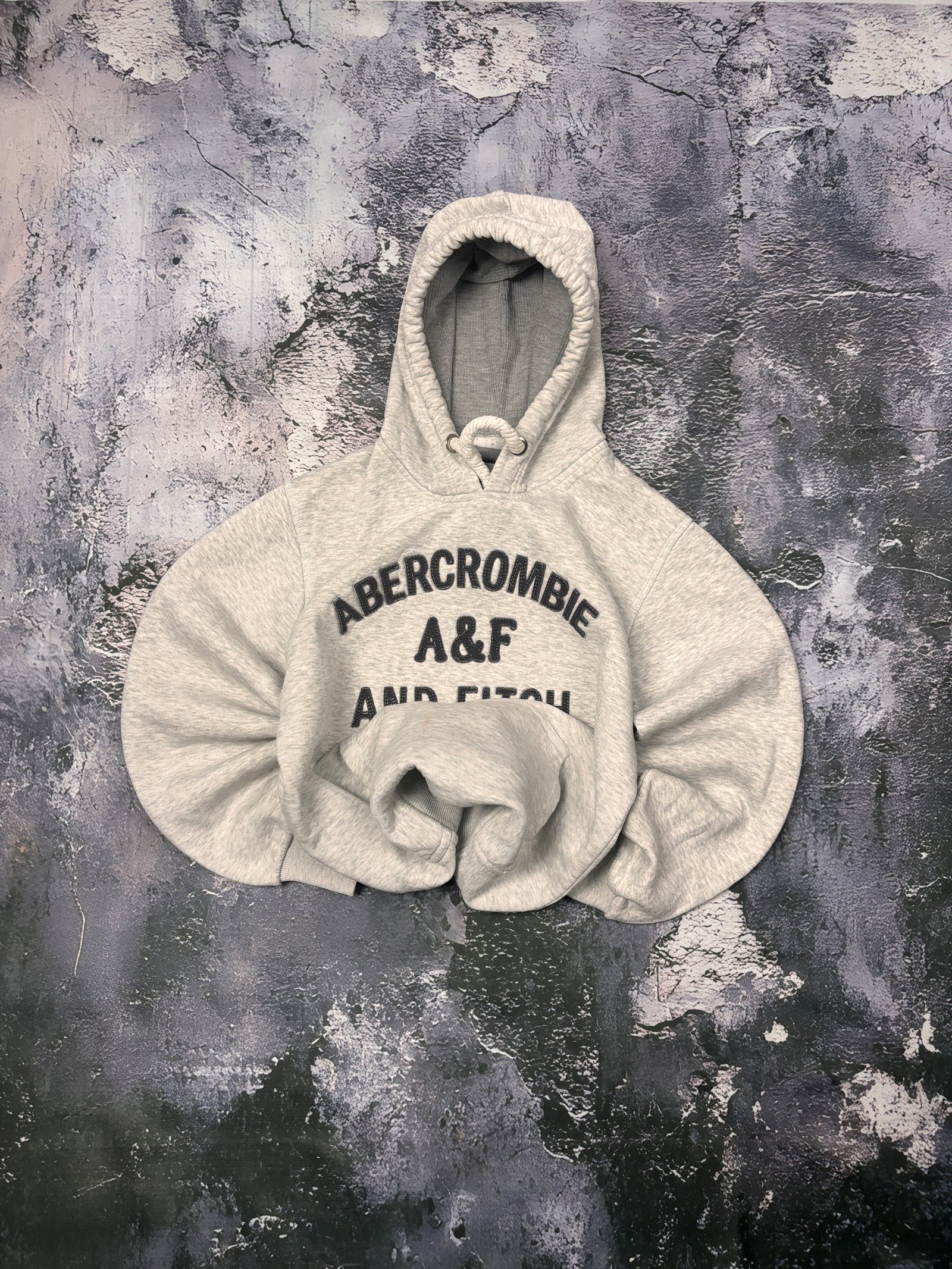 BLUZA HOODIE SZARA VINTAGE BASIC ABERCROMBIE