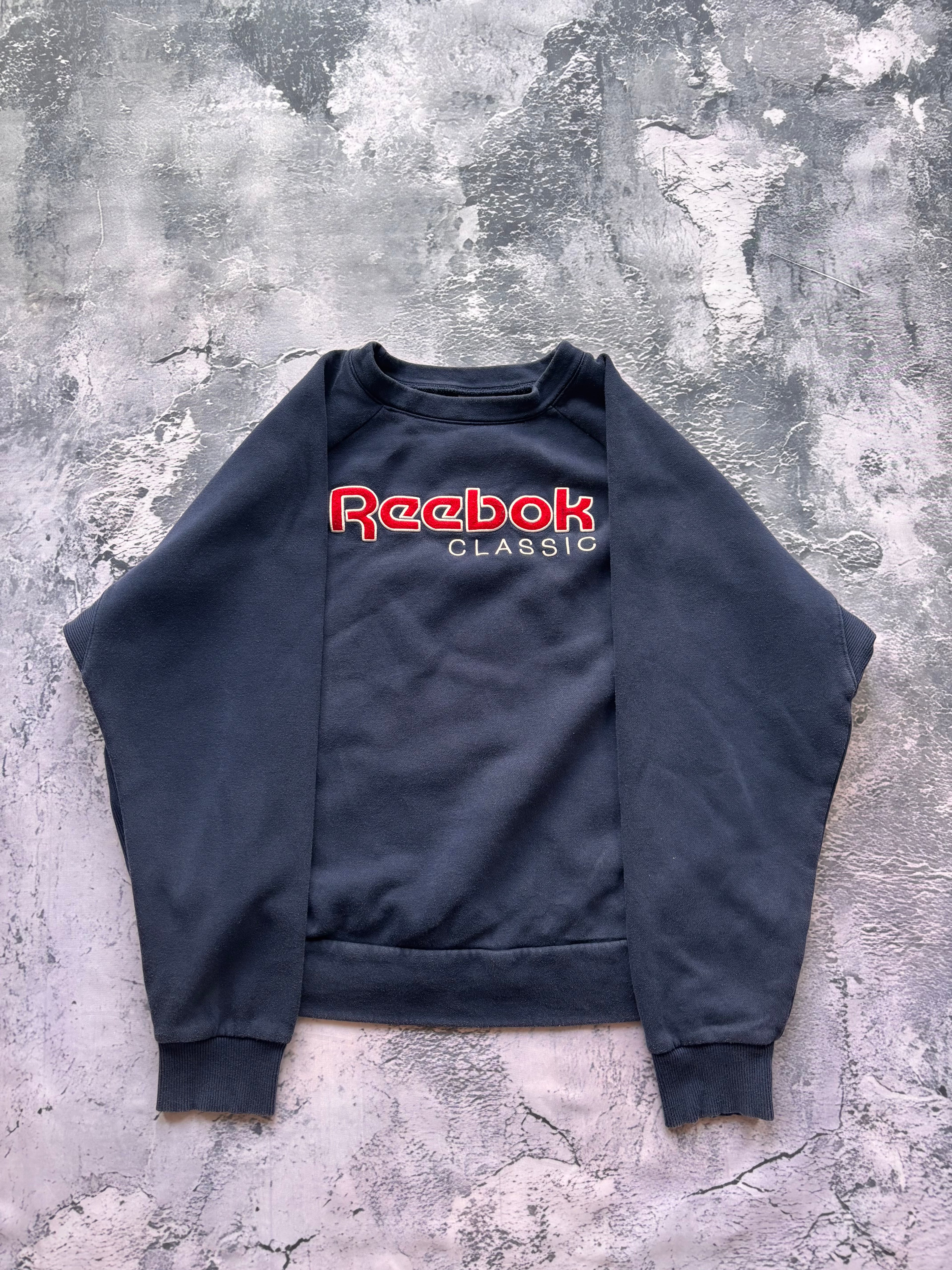 bluza hooodie reebok granatowa vintage usa oversize baggy