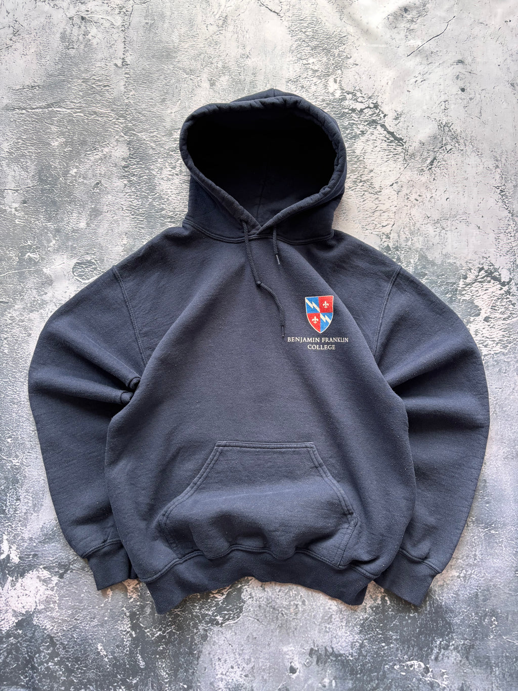 bluza Hoodie uniwersytecka granatowa