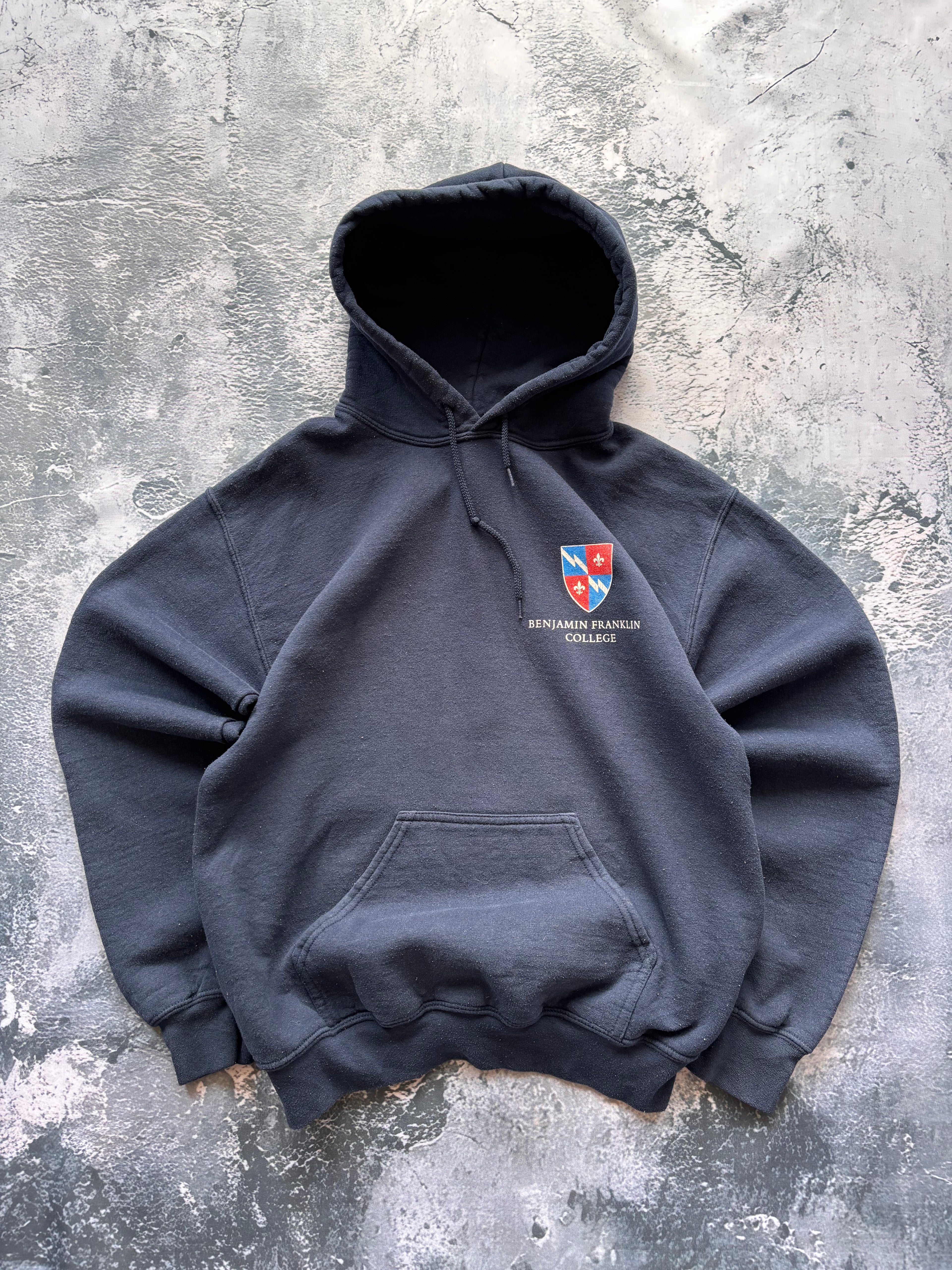 bluza Hoodie uniwersytecka granatowa