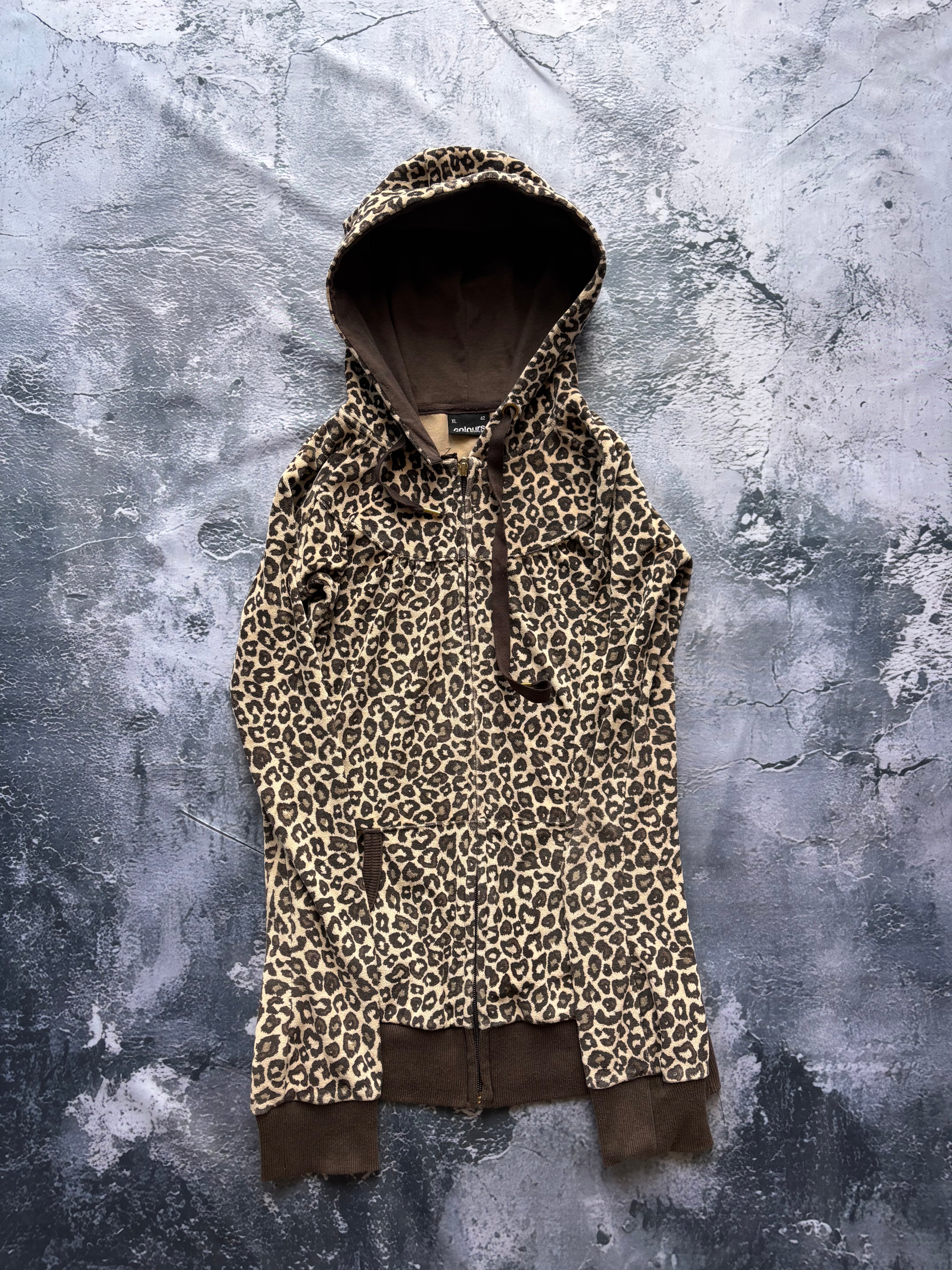 Bluza hoodie zip panterka