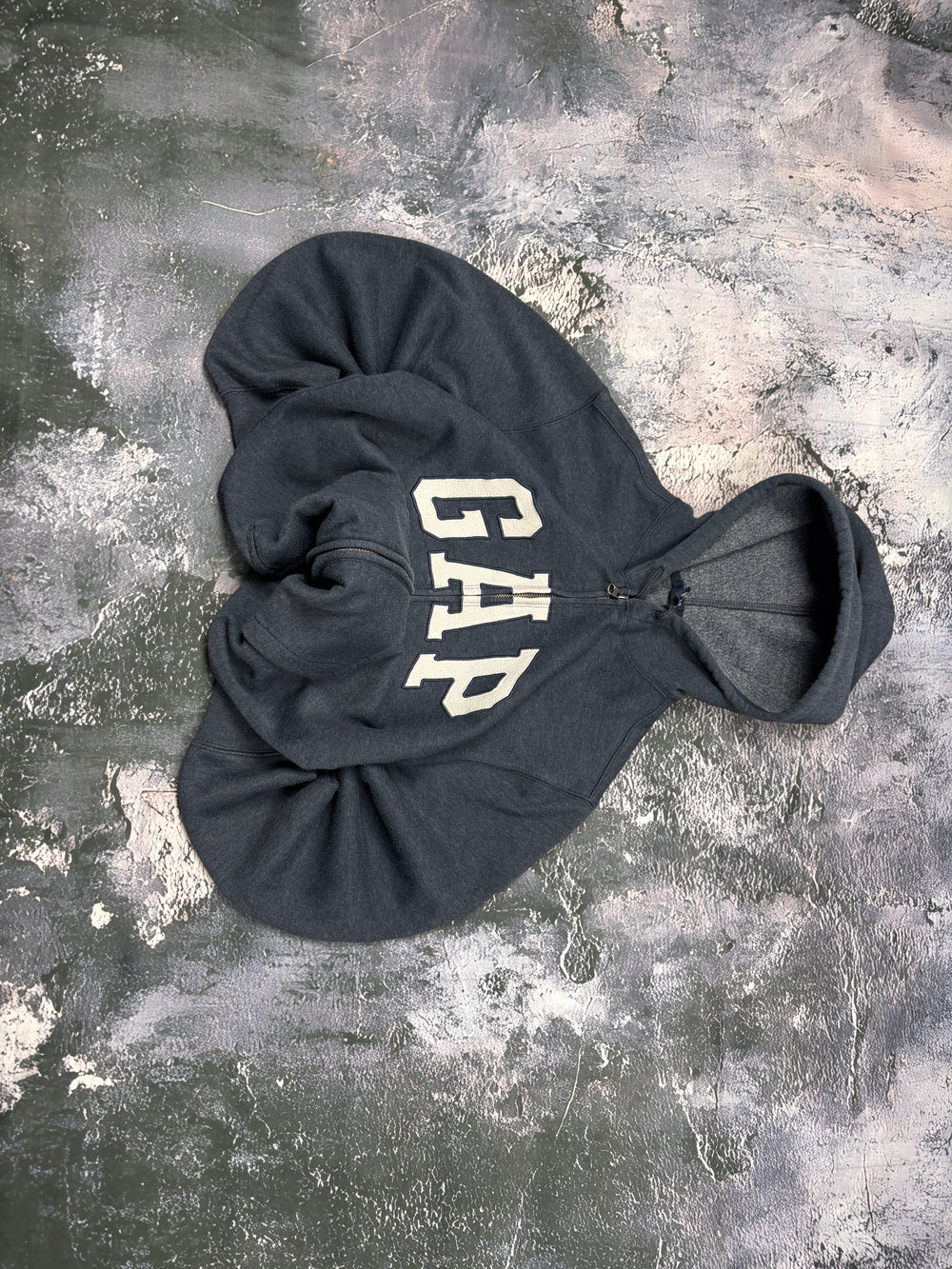 BLUZA HOODIE GAP VINTAGE RETRO GRANATOWA BASIC