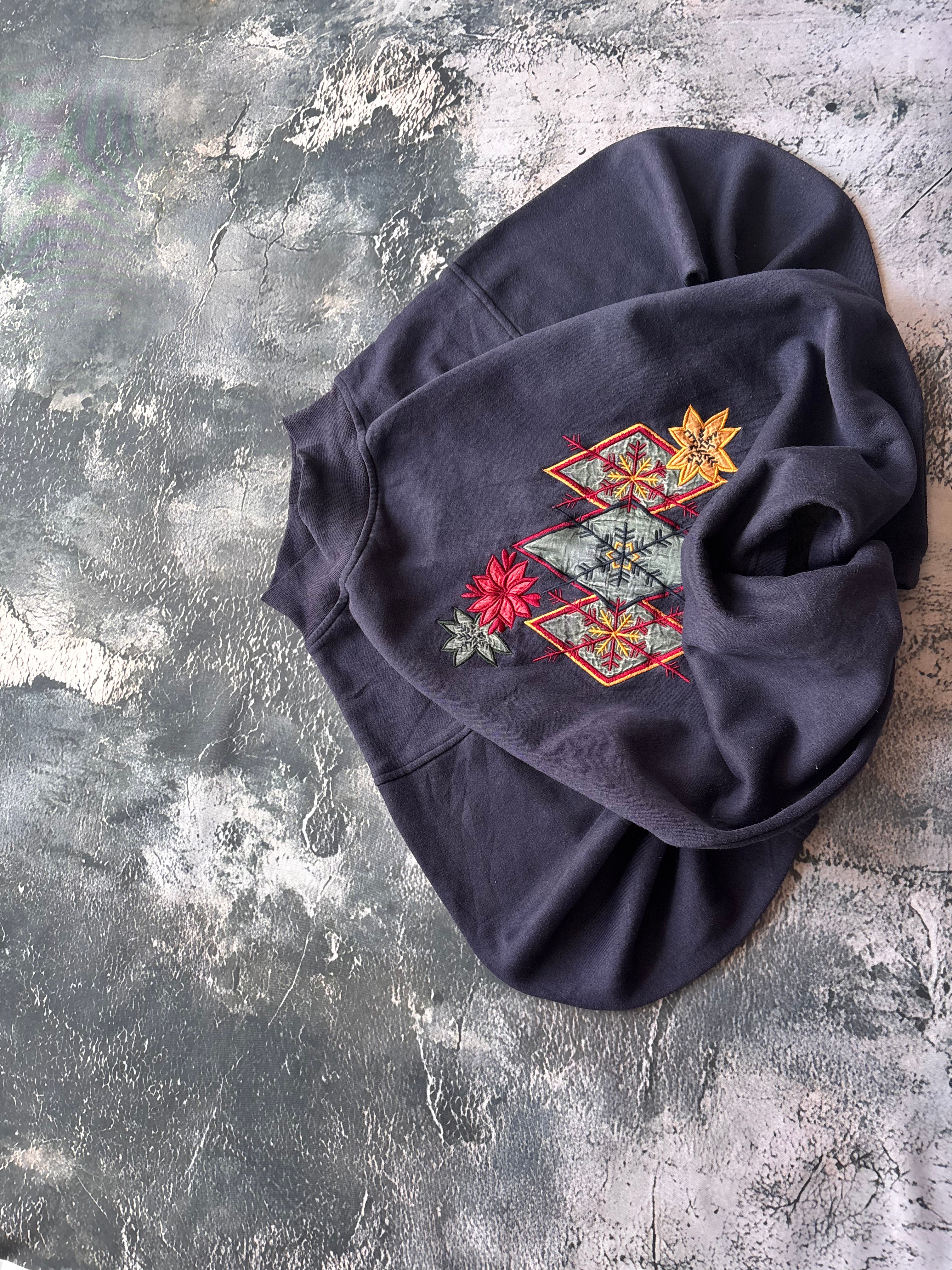 Longsleeve haftowany oversize vintage oldschool retro 90s cozy streetwear