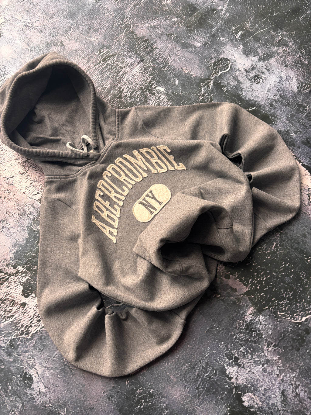 Bluza hoodie abr vintage prosty leko przylegający krój Basic szara