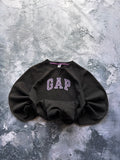 bluza hoodie GAP czarna big logo