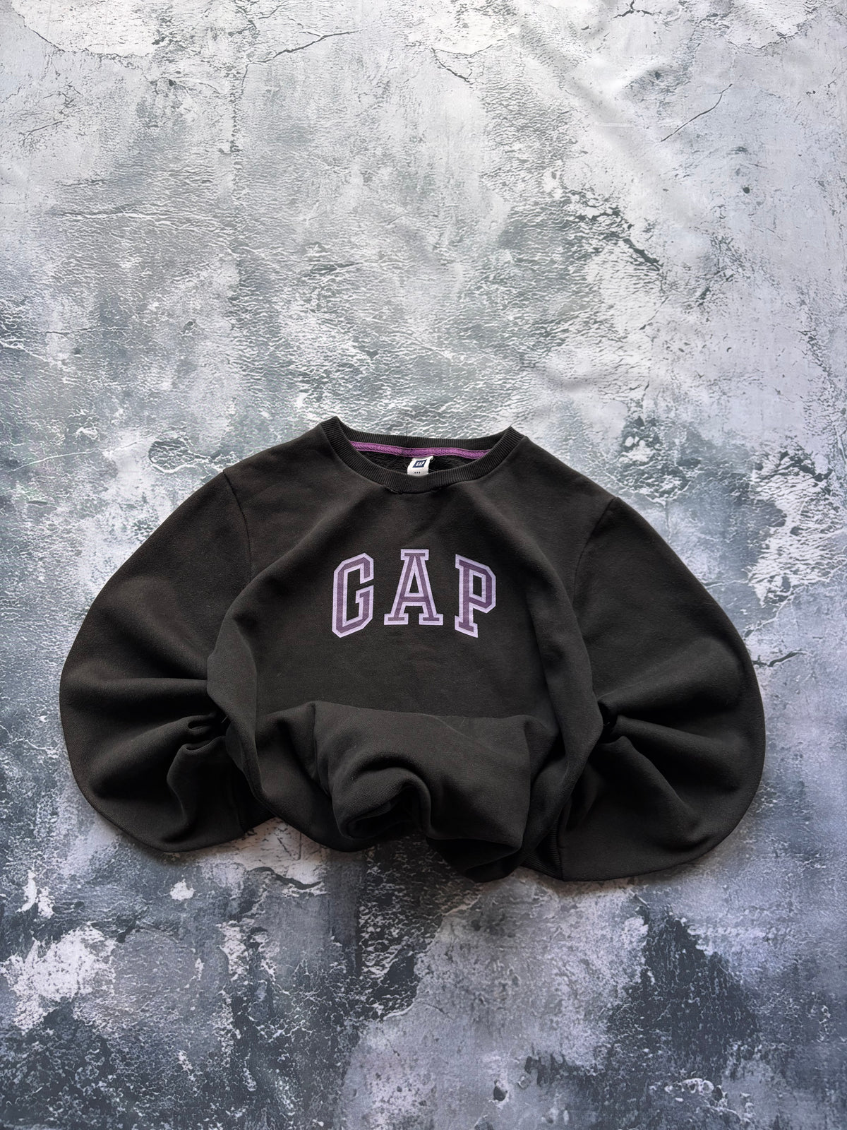 bluza hoodie GAP czarna big logo