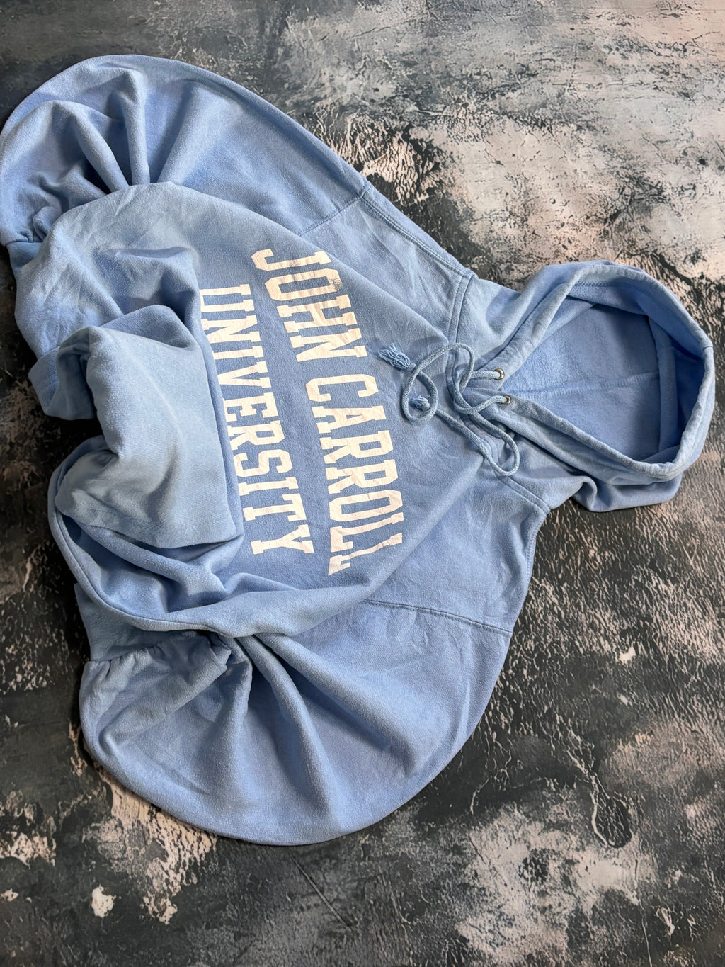 bluza hoodie vintage 90s retro jasnoniebieska vintage