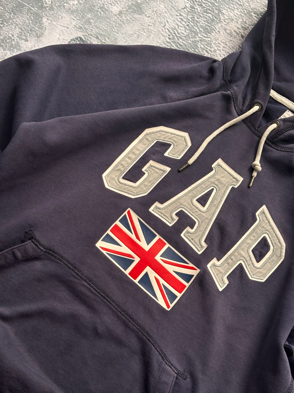Bluza GAP granat flaga uk vintage