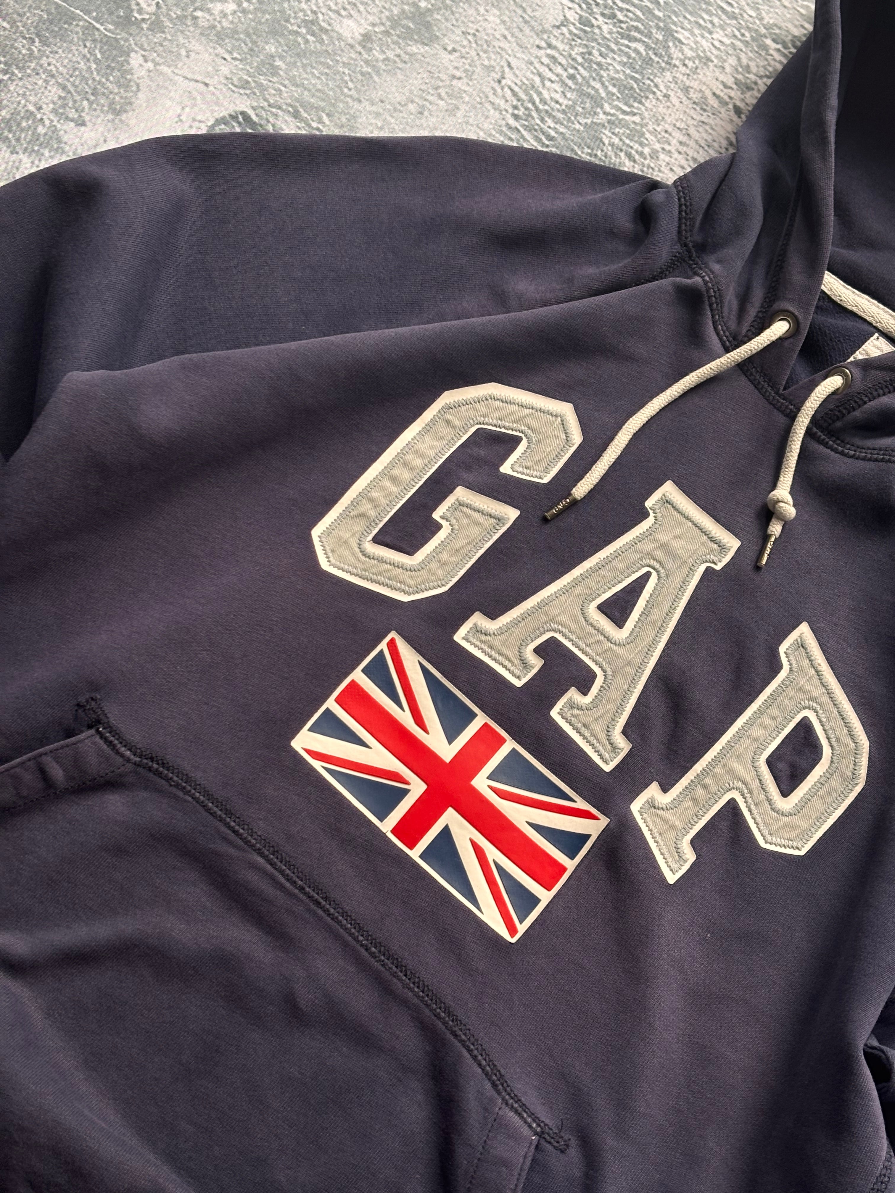 Bluza GAP granat flaga uk vintage