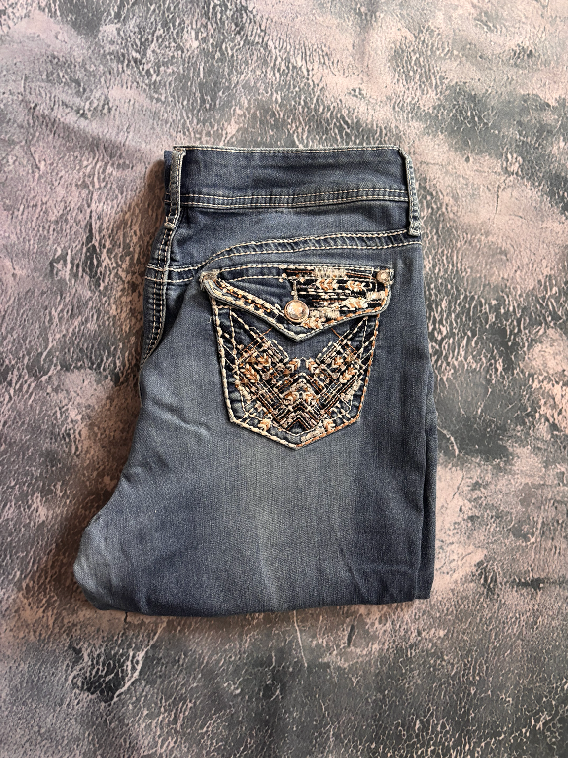 Jeans spodnie bootcut kieszenie y2k retro vintage