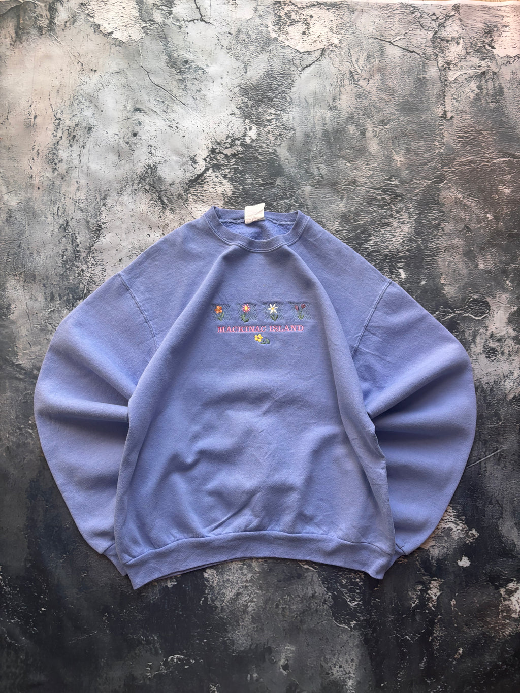 bluza crewneck MACKINACISLAND vintage retro lata 90 haft