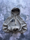 bluza hoodie A AND F vintage szara prosty krój y2k