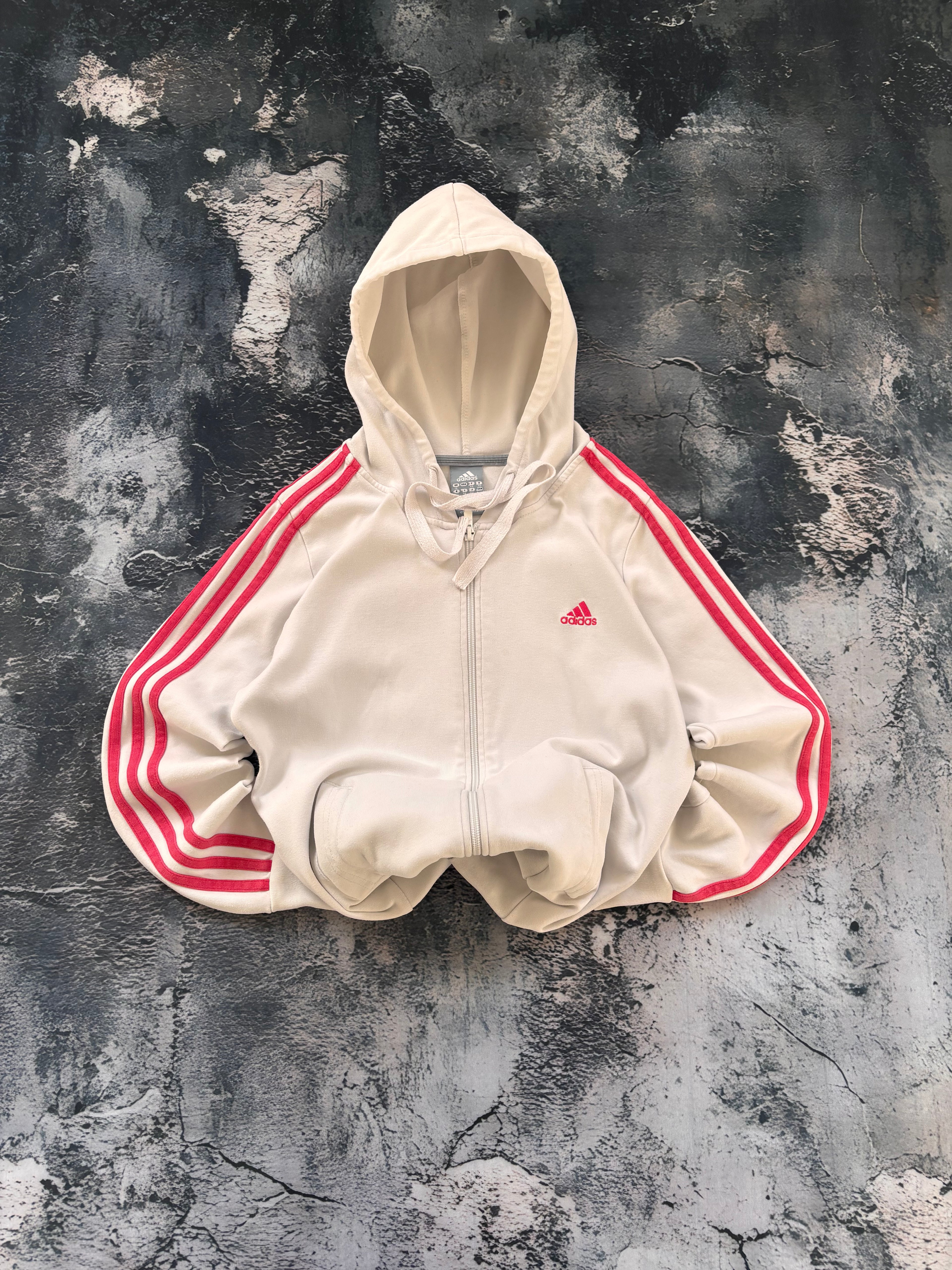 Bluza zip hoodie oversize w stylu vintage oldschool y2k retro 90s adidas streetwear
