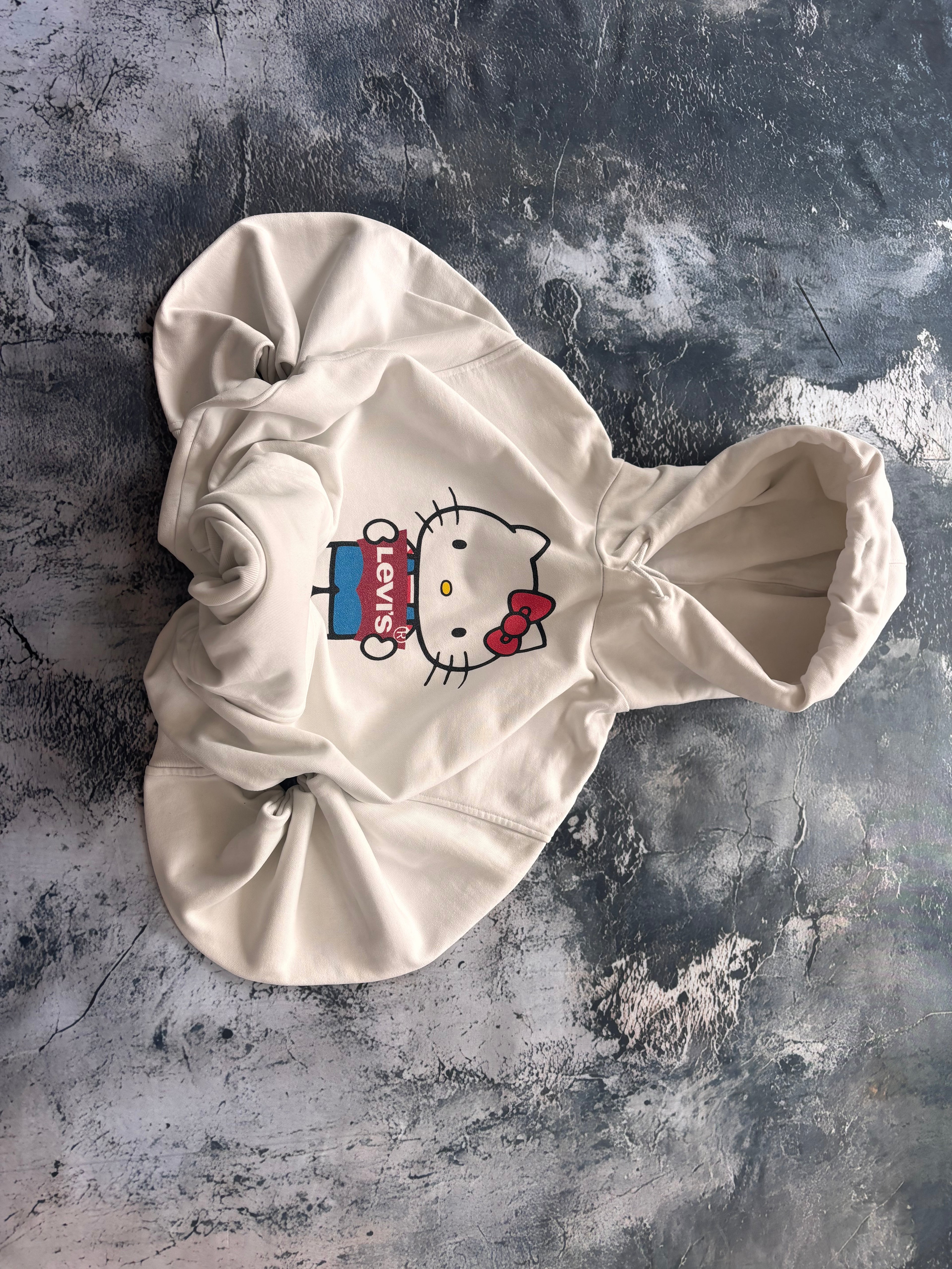 bluza hoodie HELLO KITTY X LEVIS vintage biała