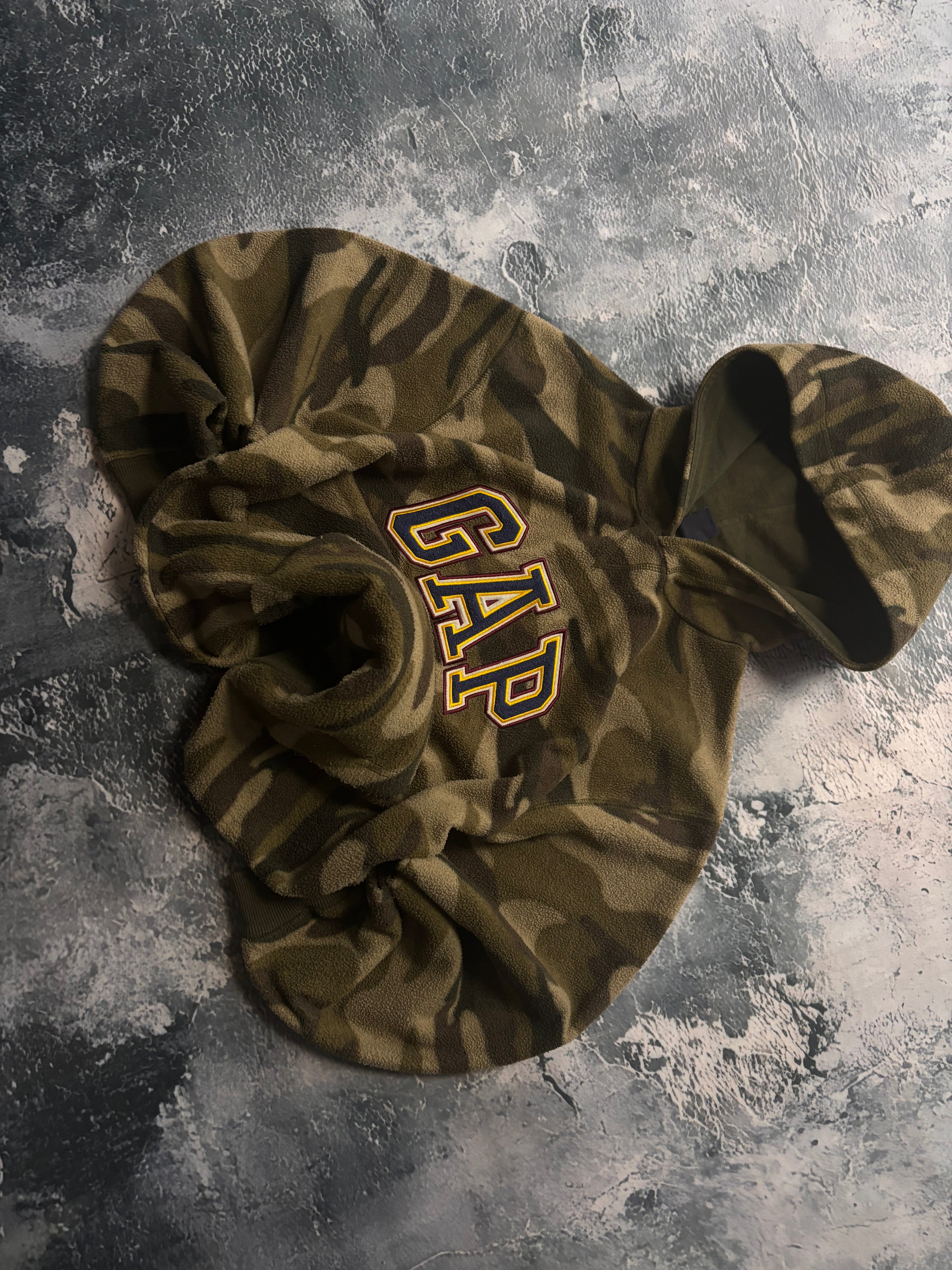 Bluza hoodie gap camo moro polar vintage 90s american military