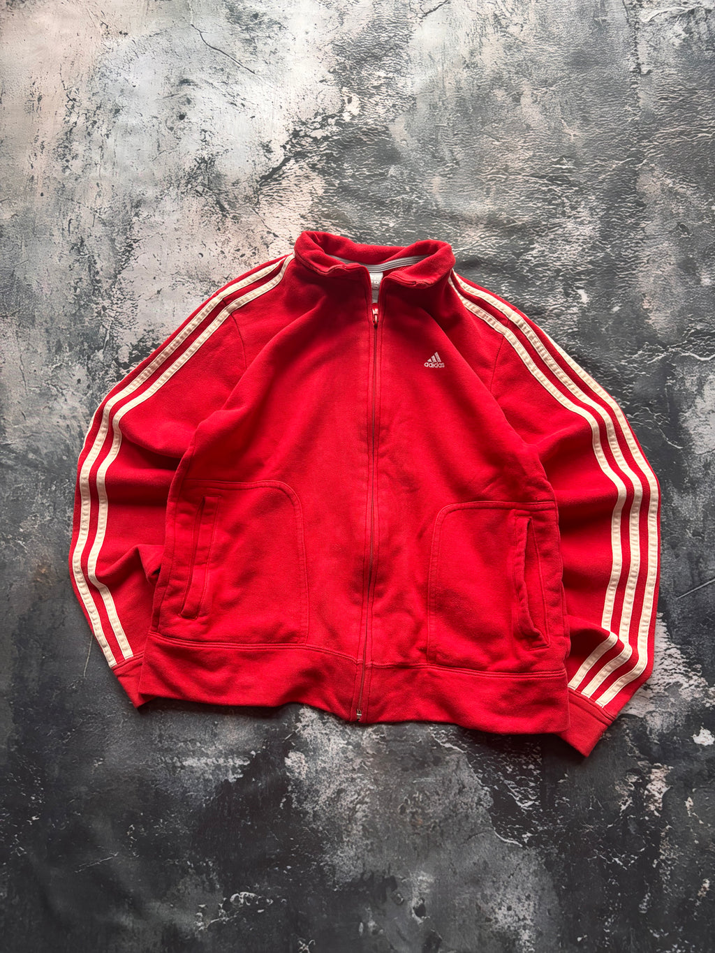 bluza zip czerwona w paski stripes vintage