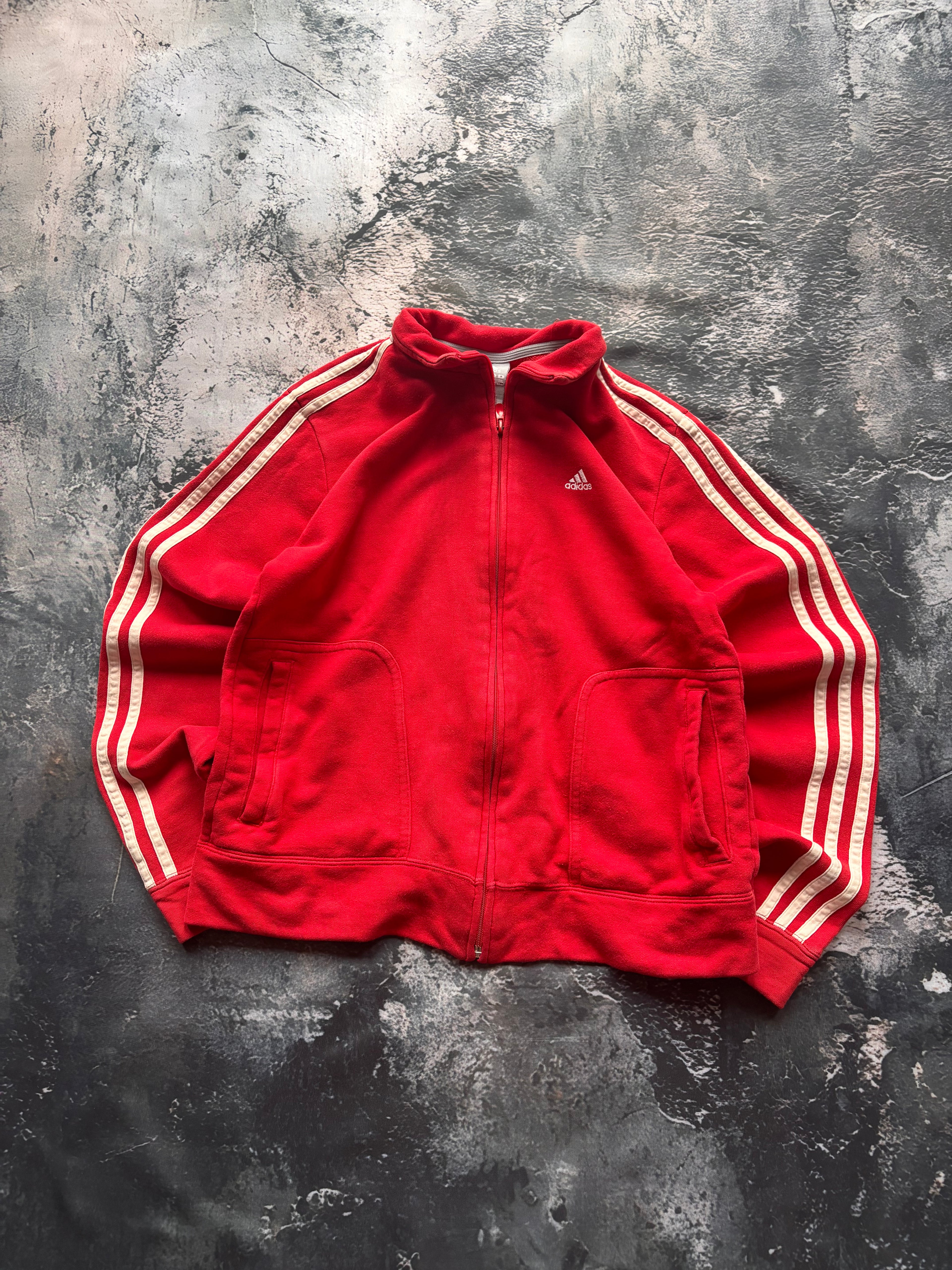 bluza zip czerwona w paski stripes vintage