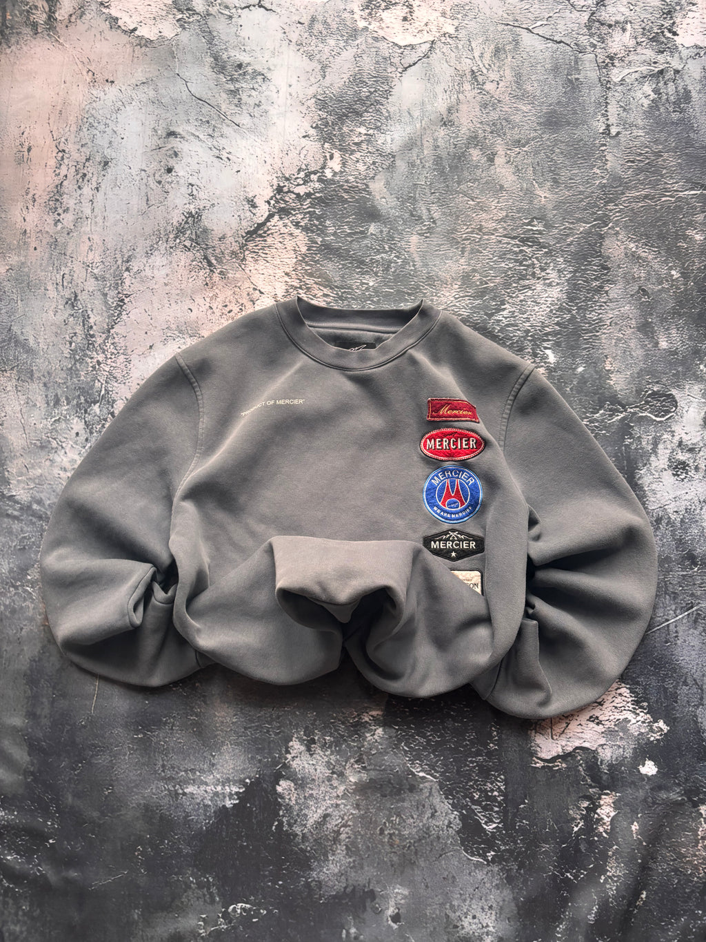 bluza crewneck haft vintage oversize