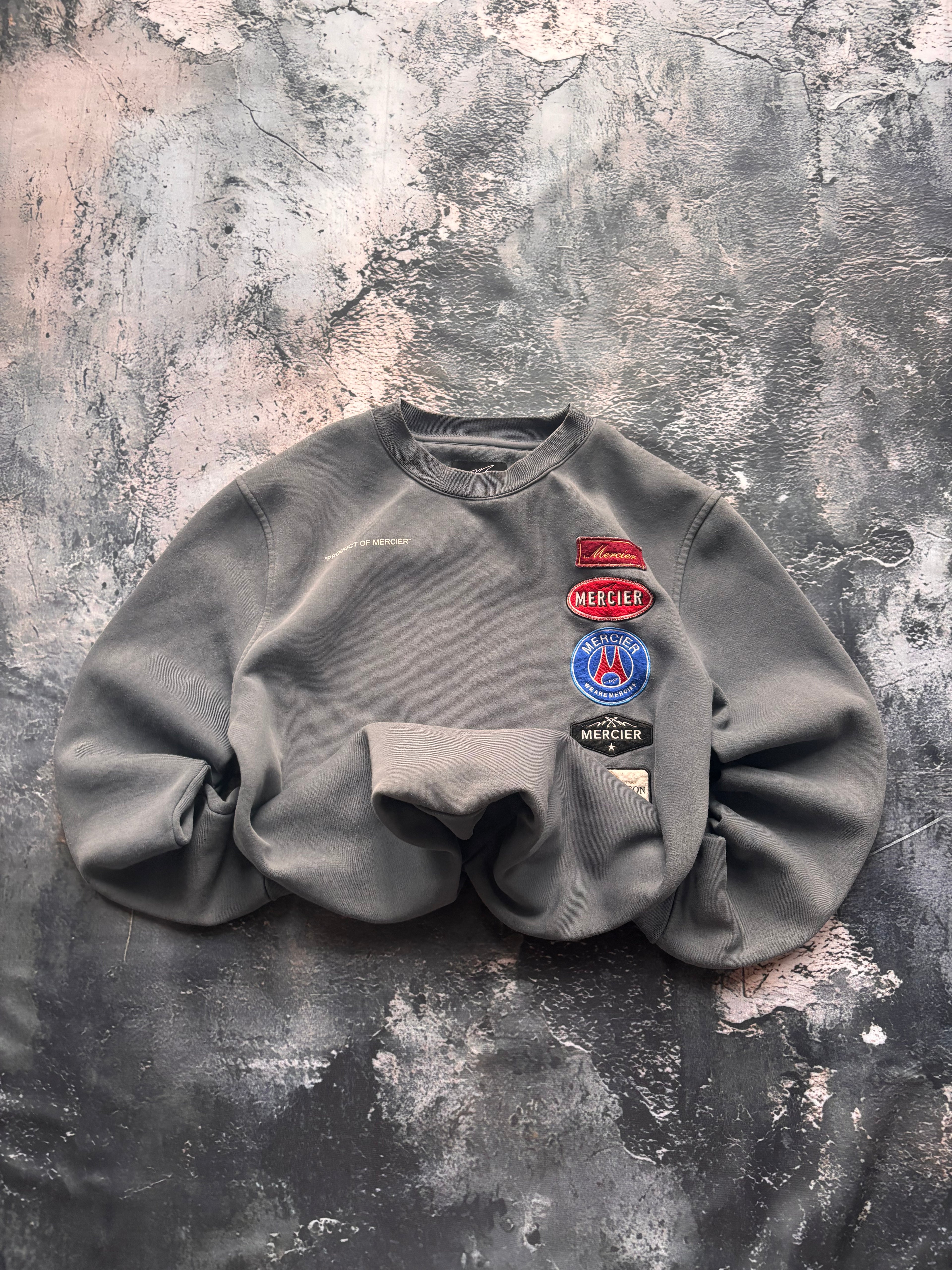 bluza crewneck haft vintage oversize
