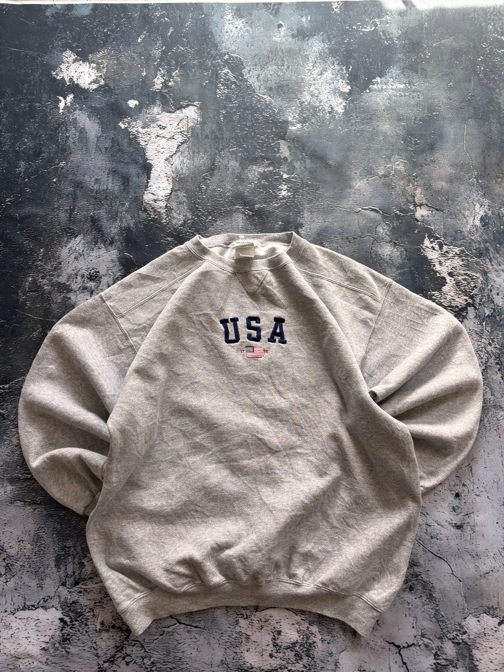Bluza crewneck USA oversize vintage oldschool retro 90s minimal oldmoney streetwear