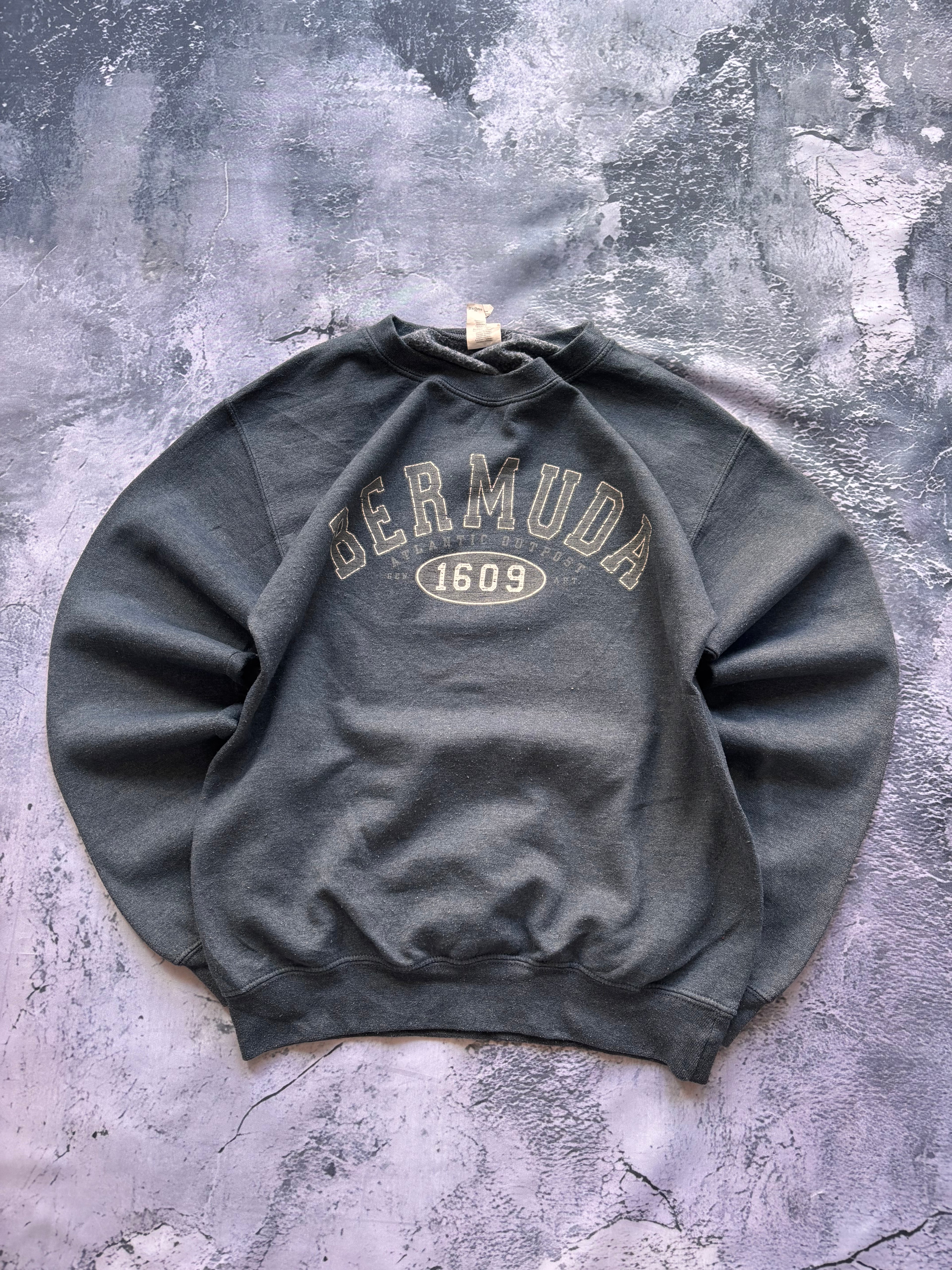 bluza crewneck vintage BERMUDA  szara