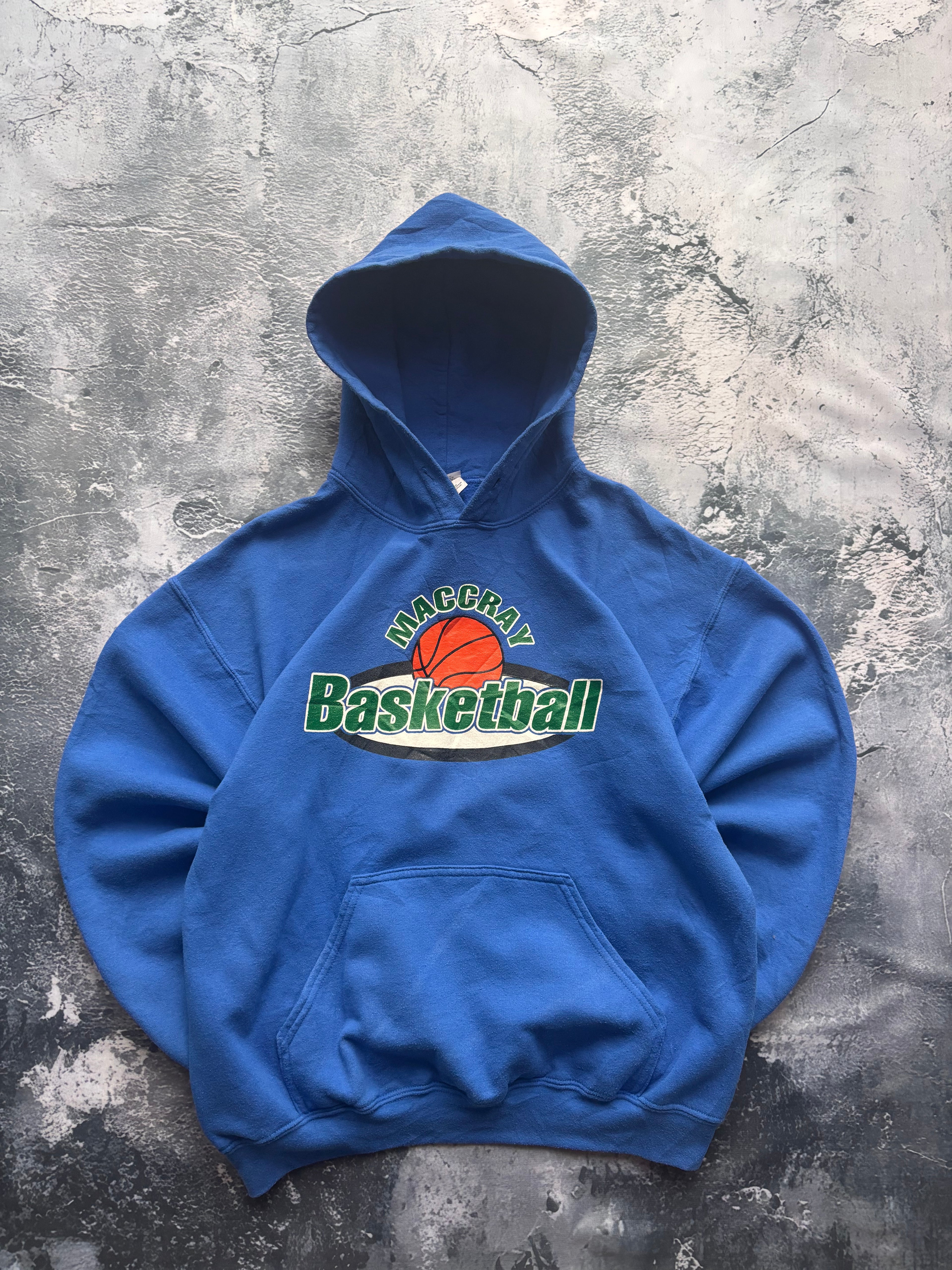 bluza hoodie vintage niebieska vintage BASKETBALL