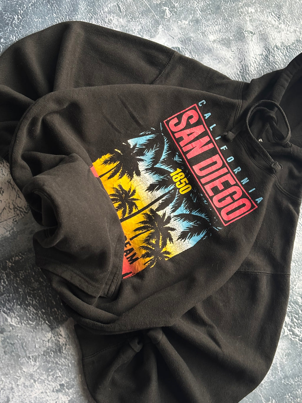 Bluza hoodie SAN DIEGO vintage black