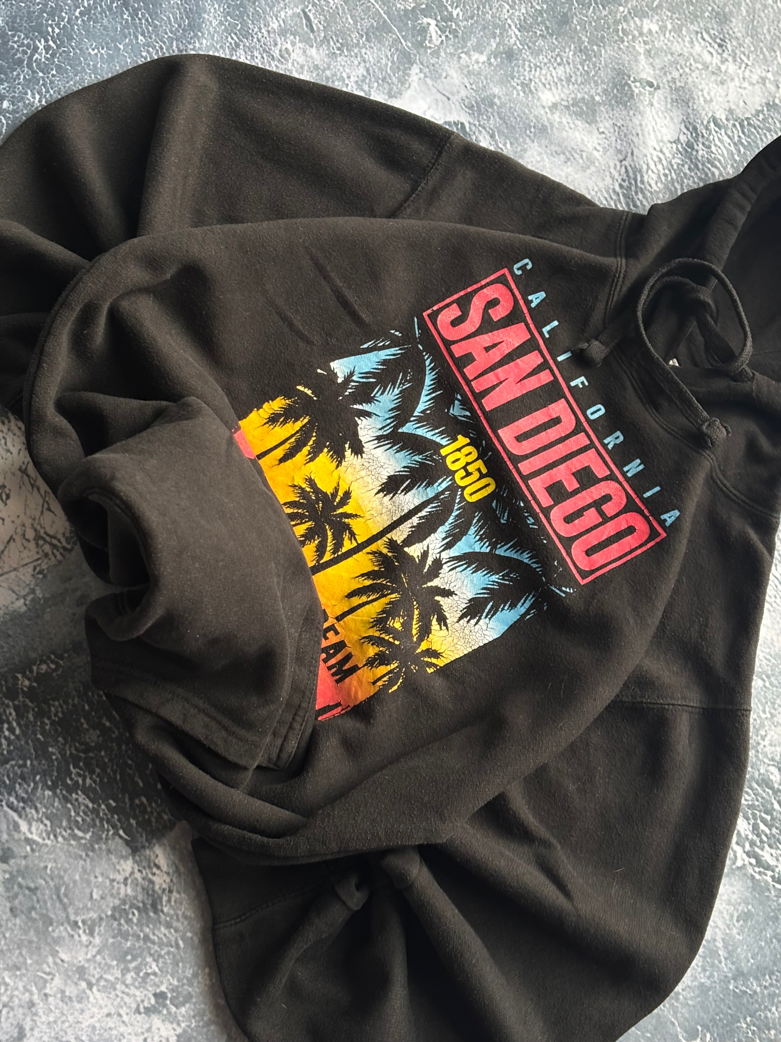 Bluza hoodie SAN DIEGO vintage black