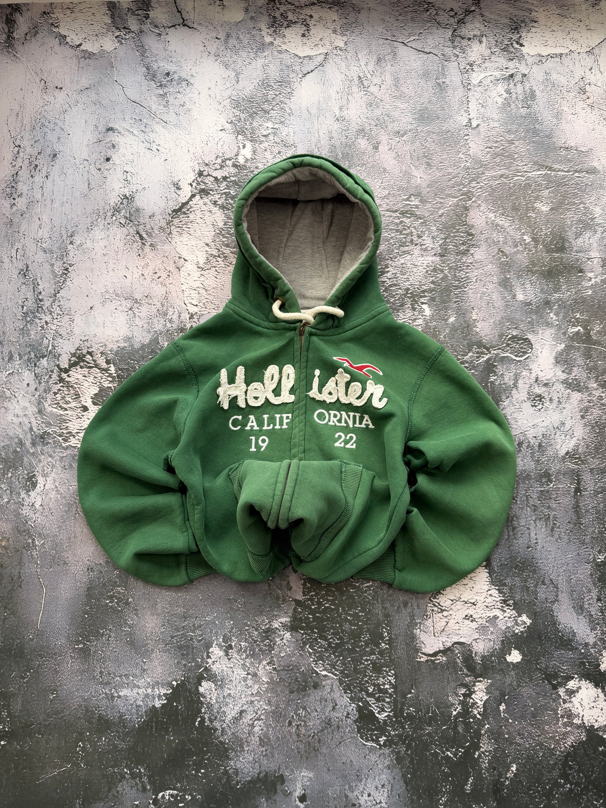 BLUZA ZIP HOODIE HOLLISTER Y2K MILITARY GREEN