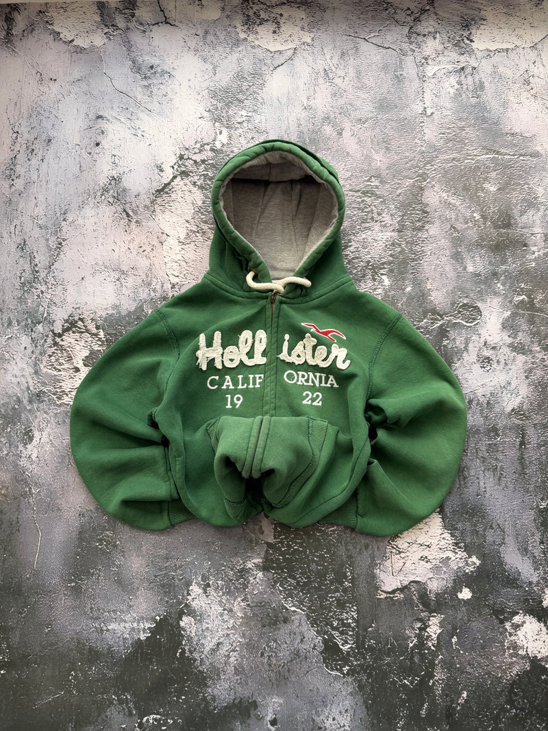 BLUZA ZIP HOODIE HOLLISTER Y2K MILITARY GREEN