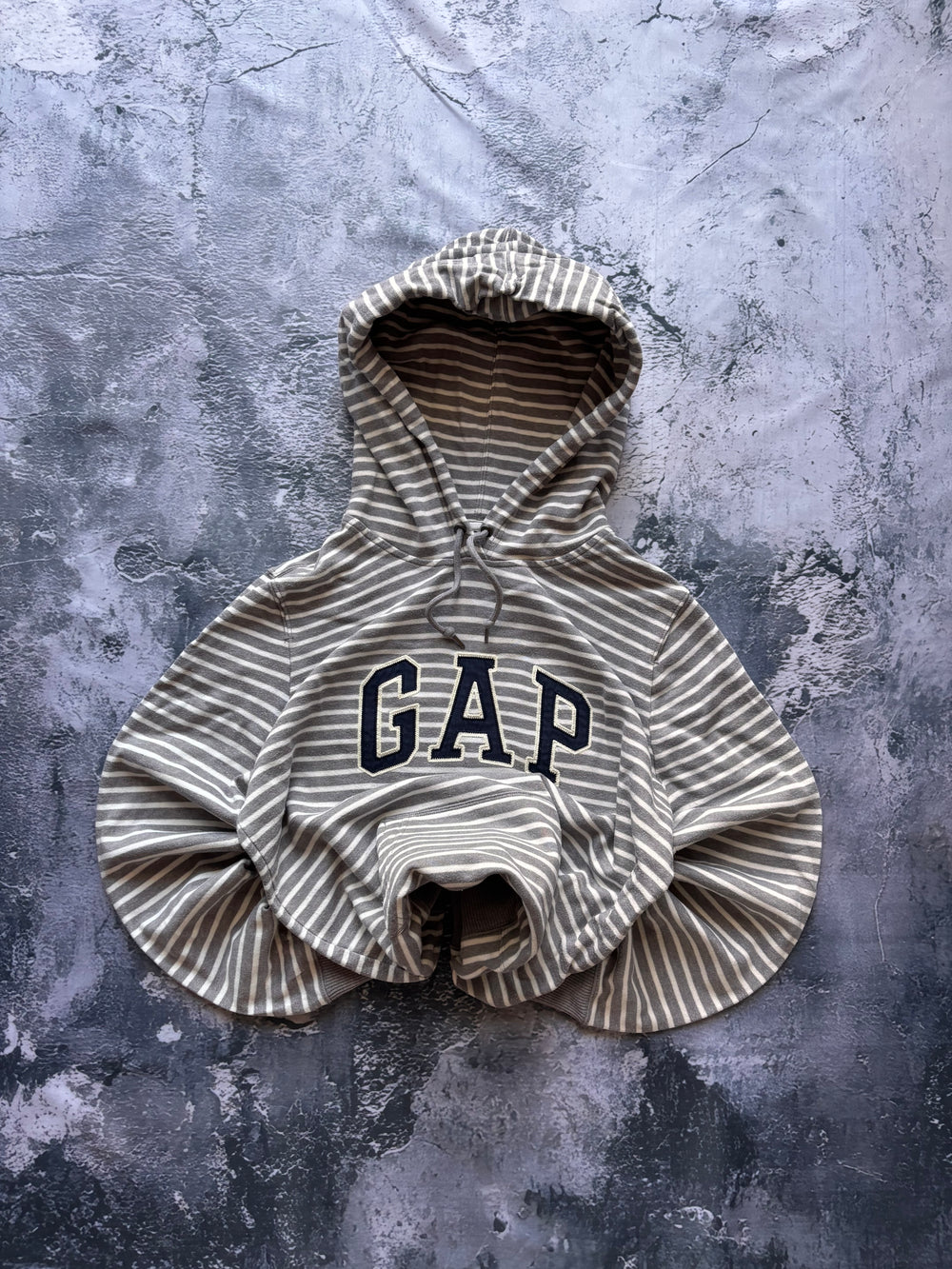 bluza hoodie Gap szaro biała vintage