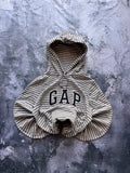 bluza hoodie Gap szaro biała vintage